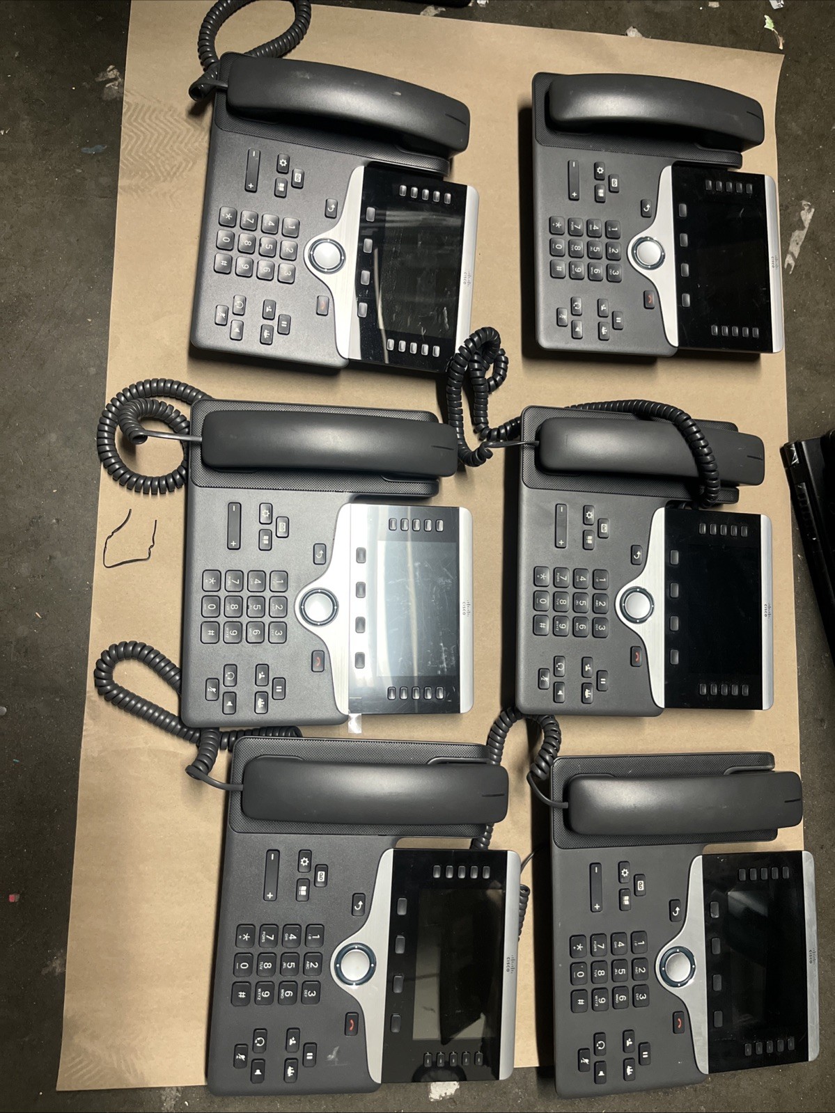 Lot of 6 Cisco CP-8841 VoIP Office Phone Color Display No Stand CP-8841-K9