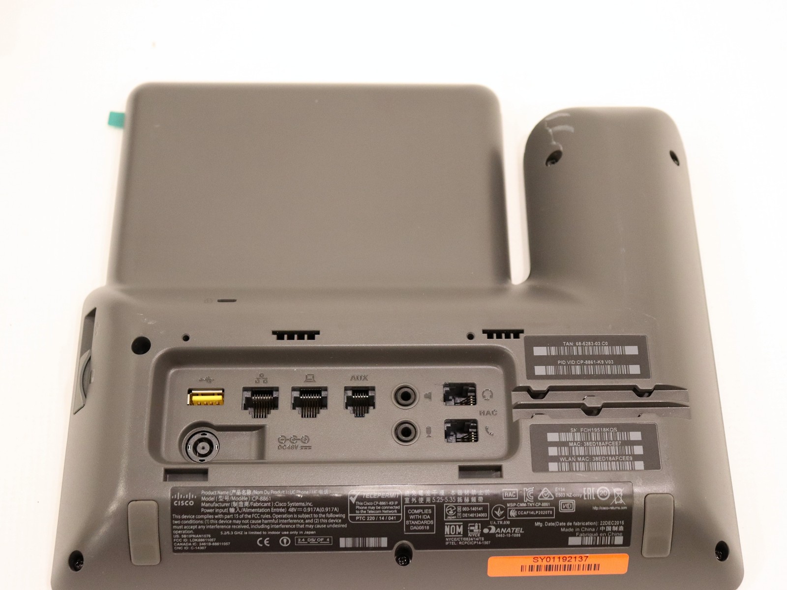 4x Lot Cisco IP Phone CP-8861-K9 5-Line Color Display.