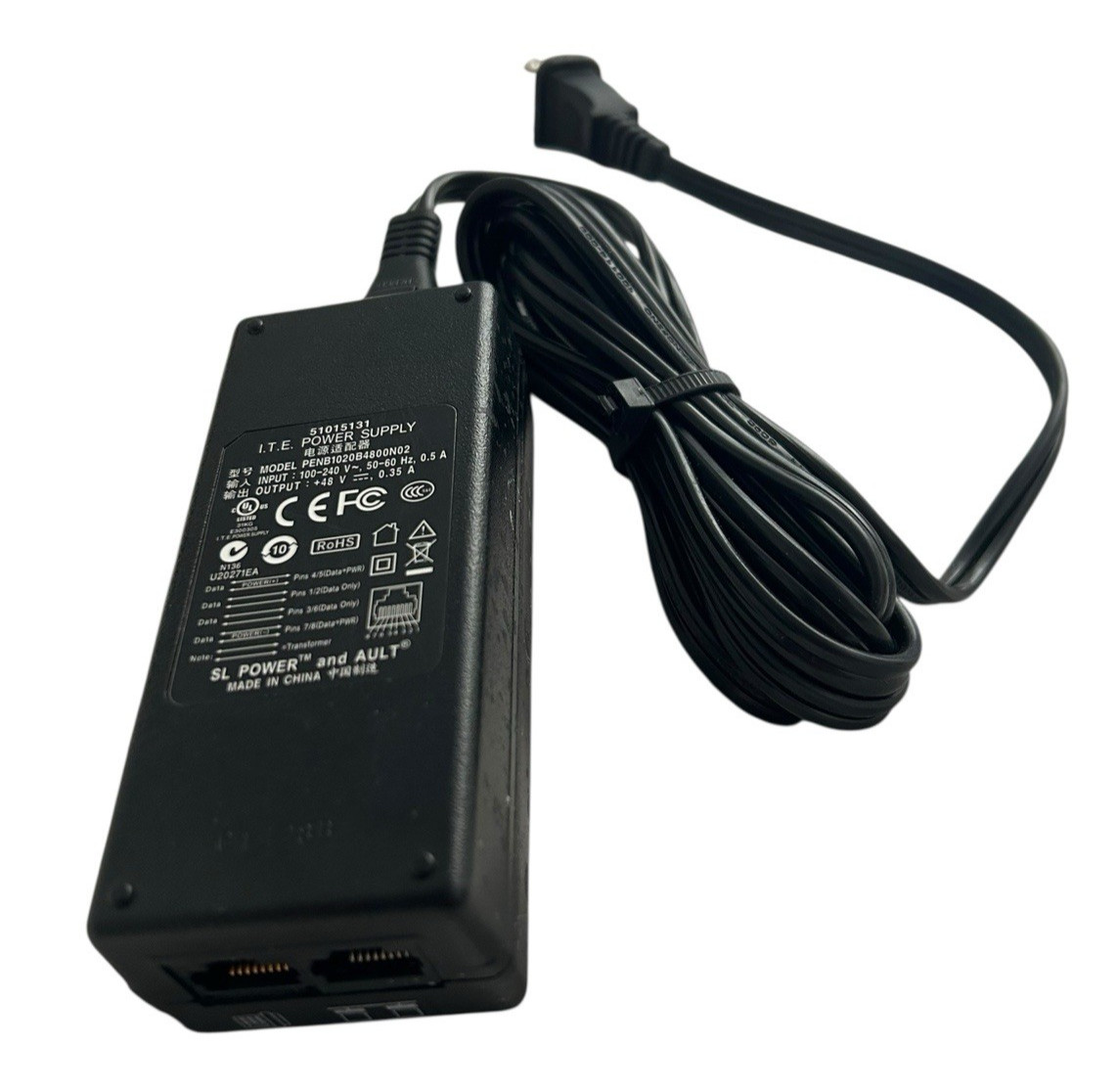 Original I.T.E Ethernet Power Supply Adapter PENB1020B4800N02 48V 0.35A PoE