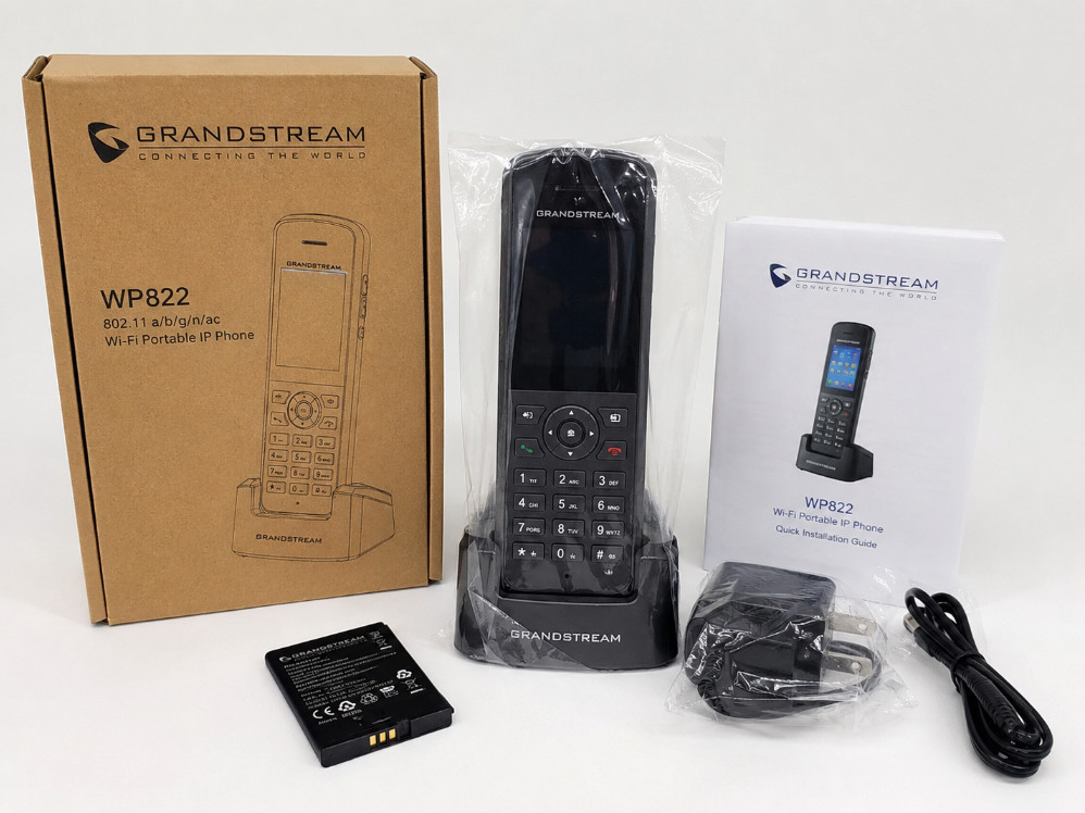 Grandstream WP822 Cordless Dual-Band WiFi IP Phone Bluetooth VoIP SIP Wireless H
