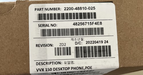 Polycom VVX 150 2-line Business IP Phone PY-2200-48812-025 Microban Treatment