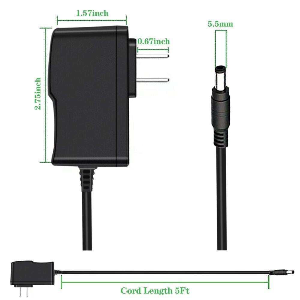 Yealink AC Adapter Power Supply for 5V VOIP Phones – Compatible with Black