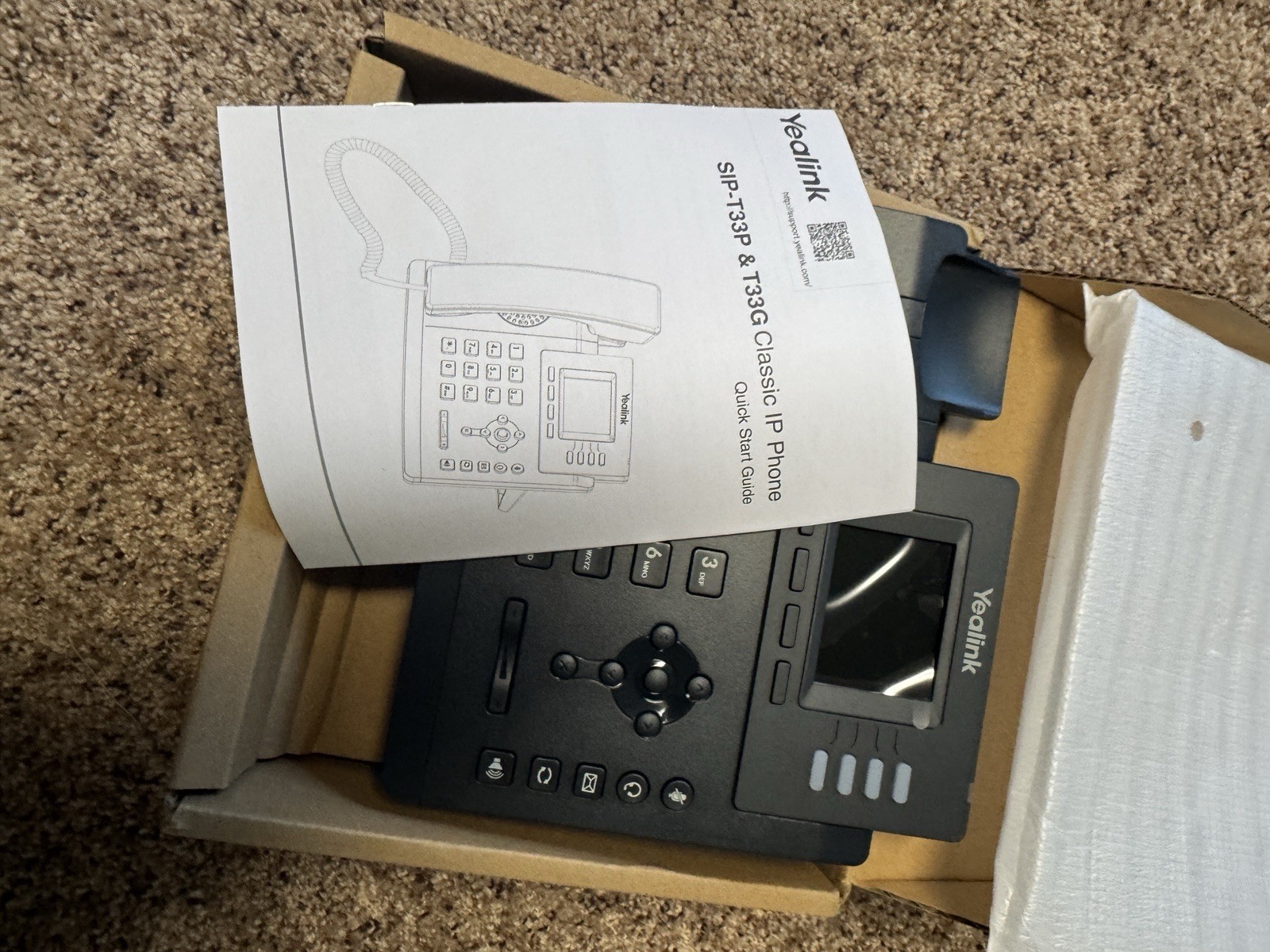 Yealink T33G IP Phone, 4 VoIP Accounts. 2.4-Inch Color Display. Dual-Port…