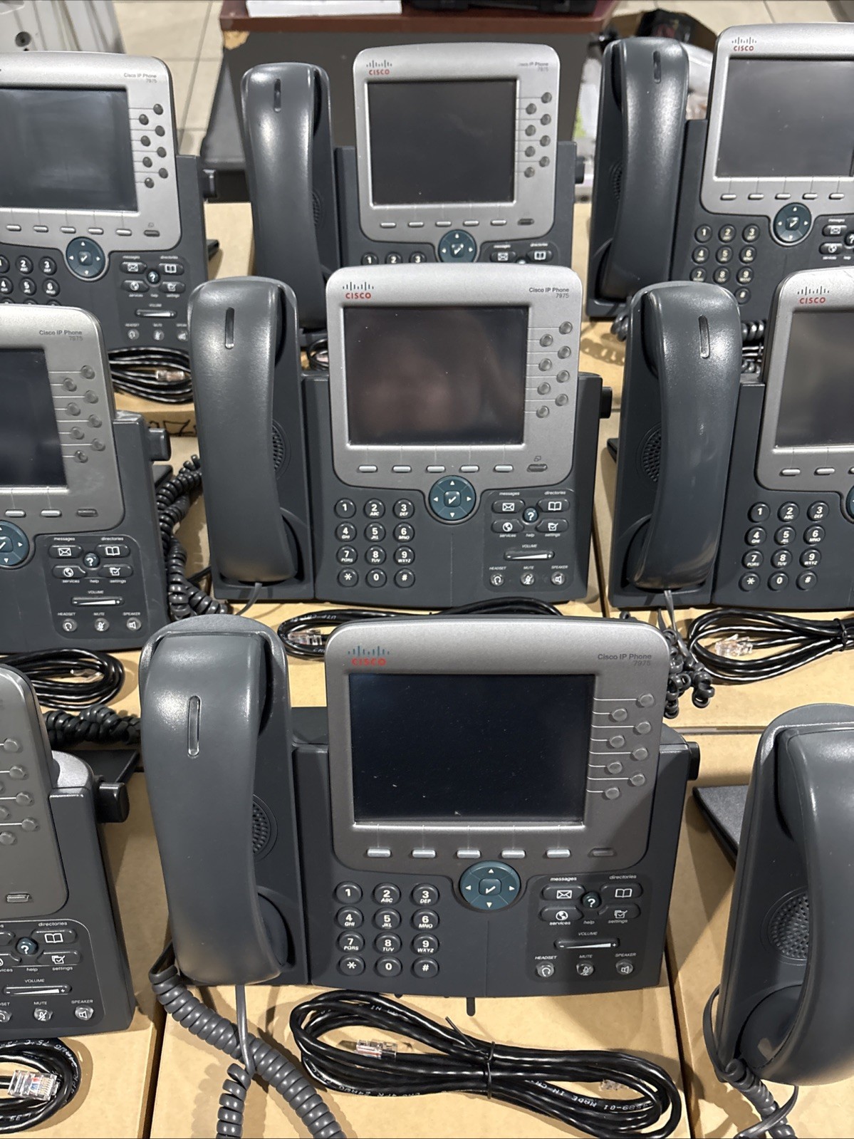 Lot of 17 CISCO CP-7975G VOIP IP Phone PoE w/ box