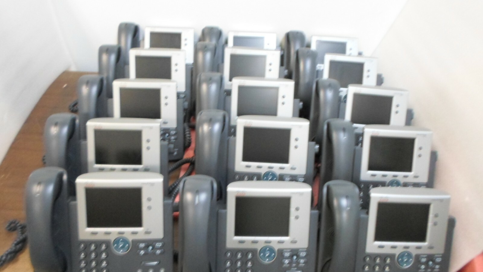 LOT OF 15 CISCO VOIP IP Phone 2-Line, 5″ LCD PROGRAMMABLE MODEL CP-7945G