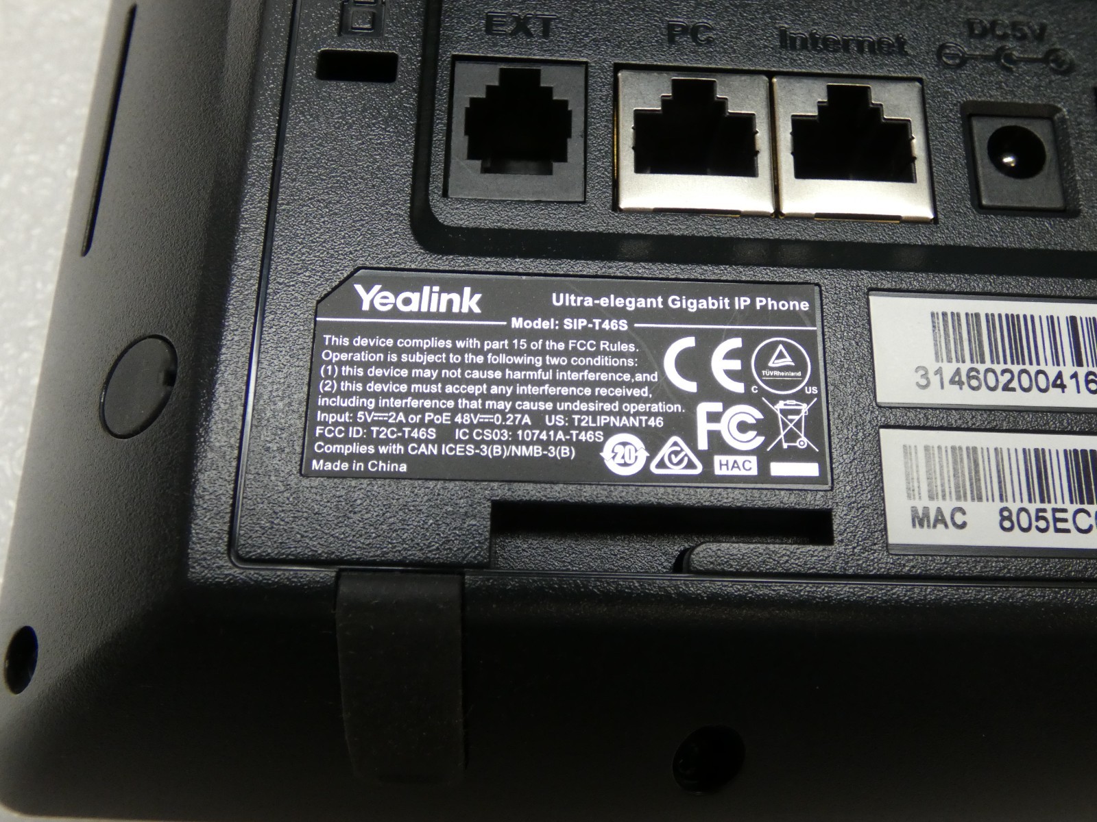 Yealink T46S IP Business Phones Black Used – Lot of 10
