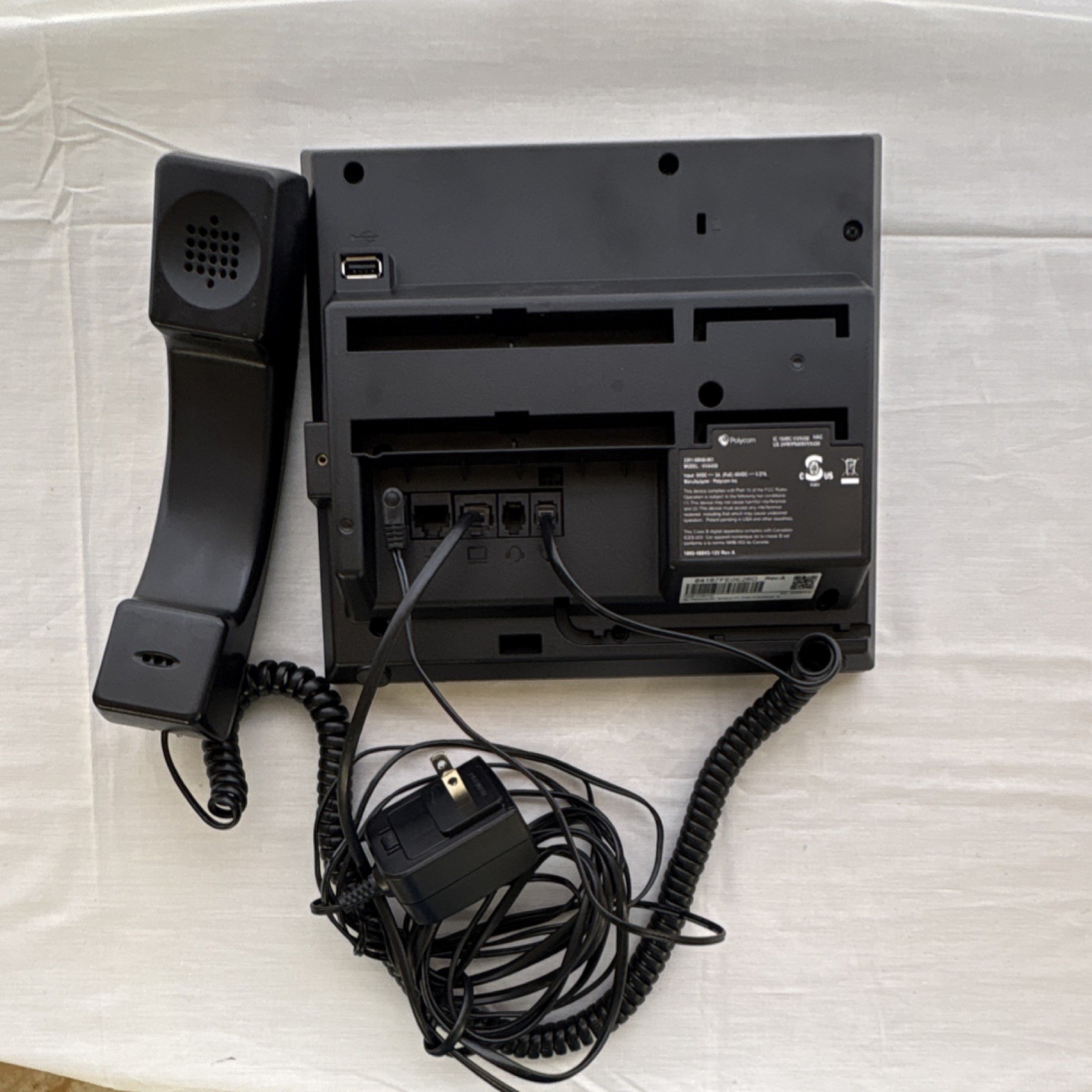 Polycom VVX450 IP Phone Speakerphone PoE Ethernet USB RJ-11 12 Lines Black