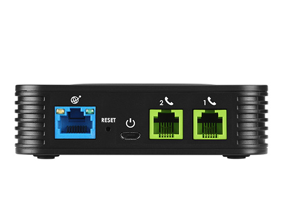Grandstream HandyTone HT802v2 Analog VoIP Adapter Fax ATA with Micro USB Power