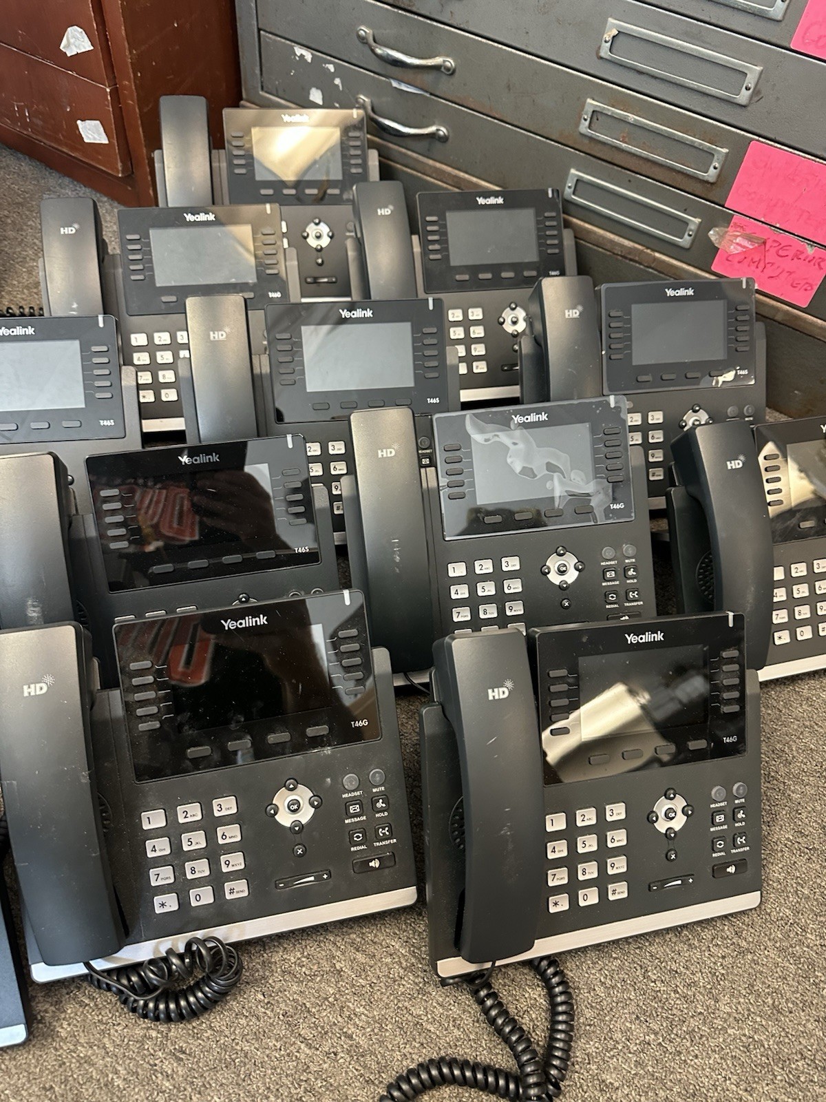 Yealink SIP-T46S-46G-42S Lot Of 15 Complete No Adapters