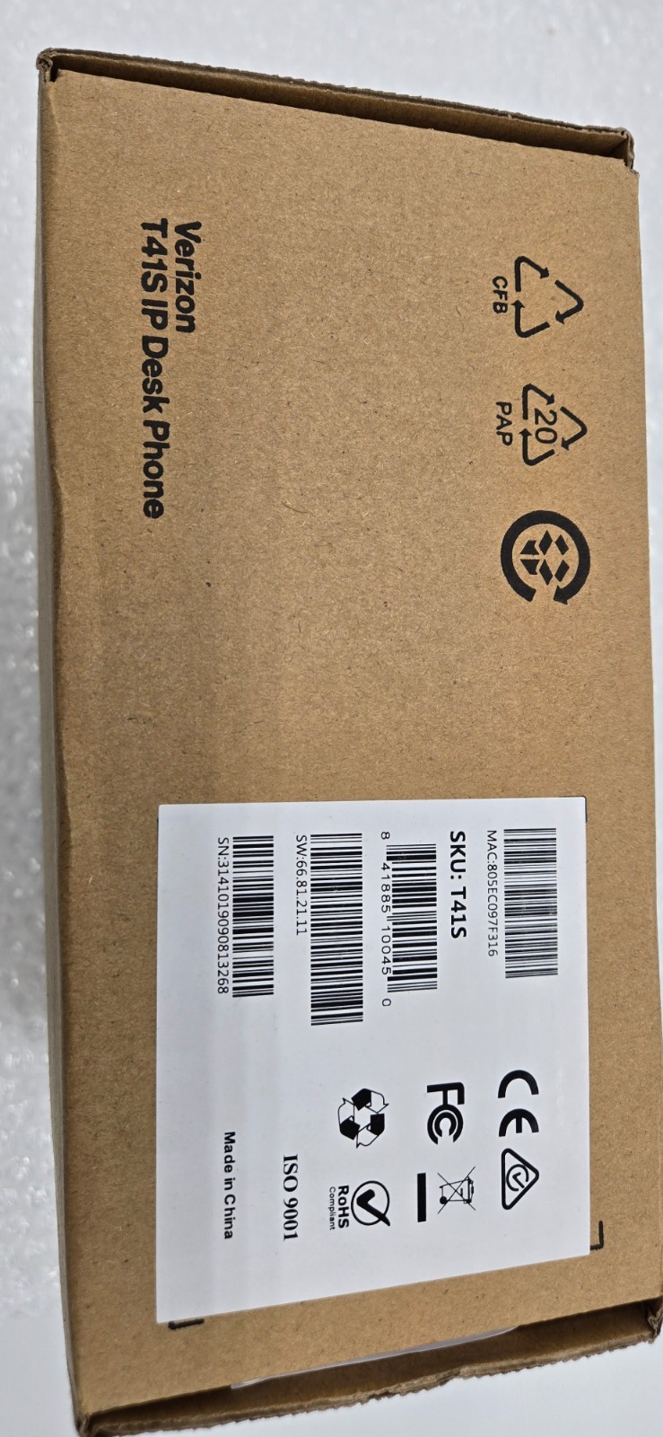 Yealink SIP-T41S IP Phone – Black(NiB)
