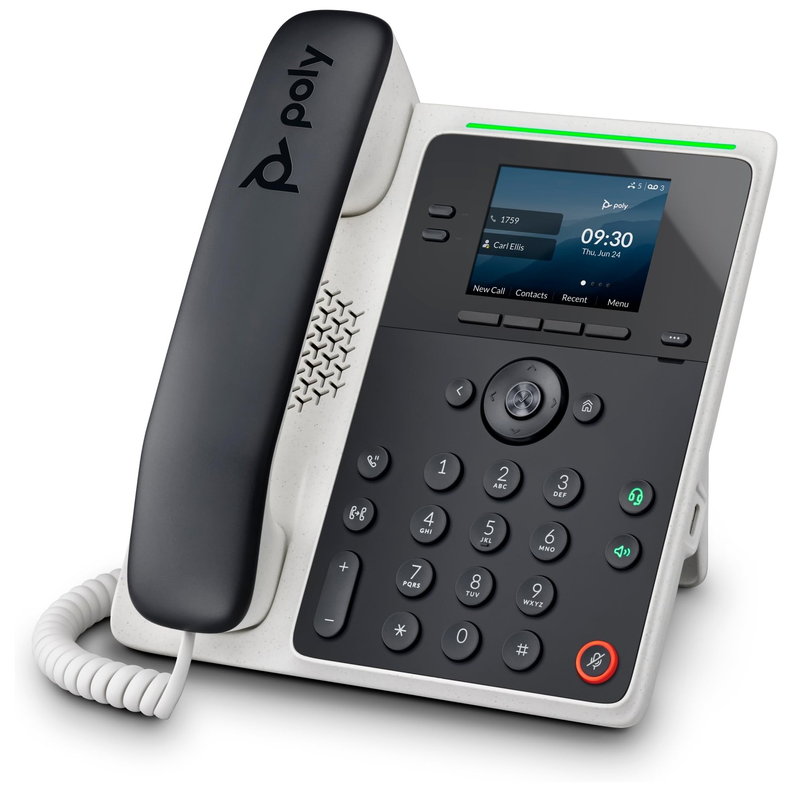 Poly Edge E100 IP Phone – Corded – Corded – Desktop, Wall Mountable