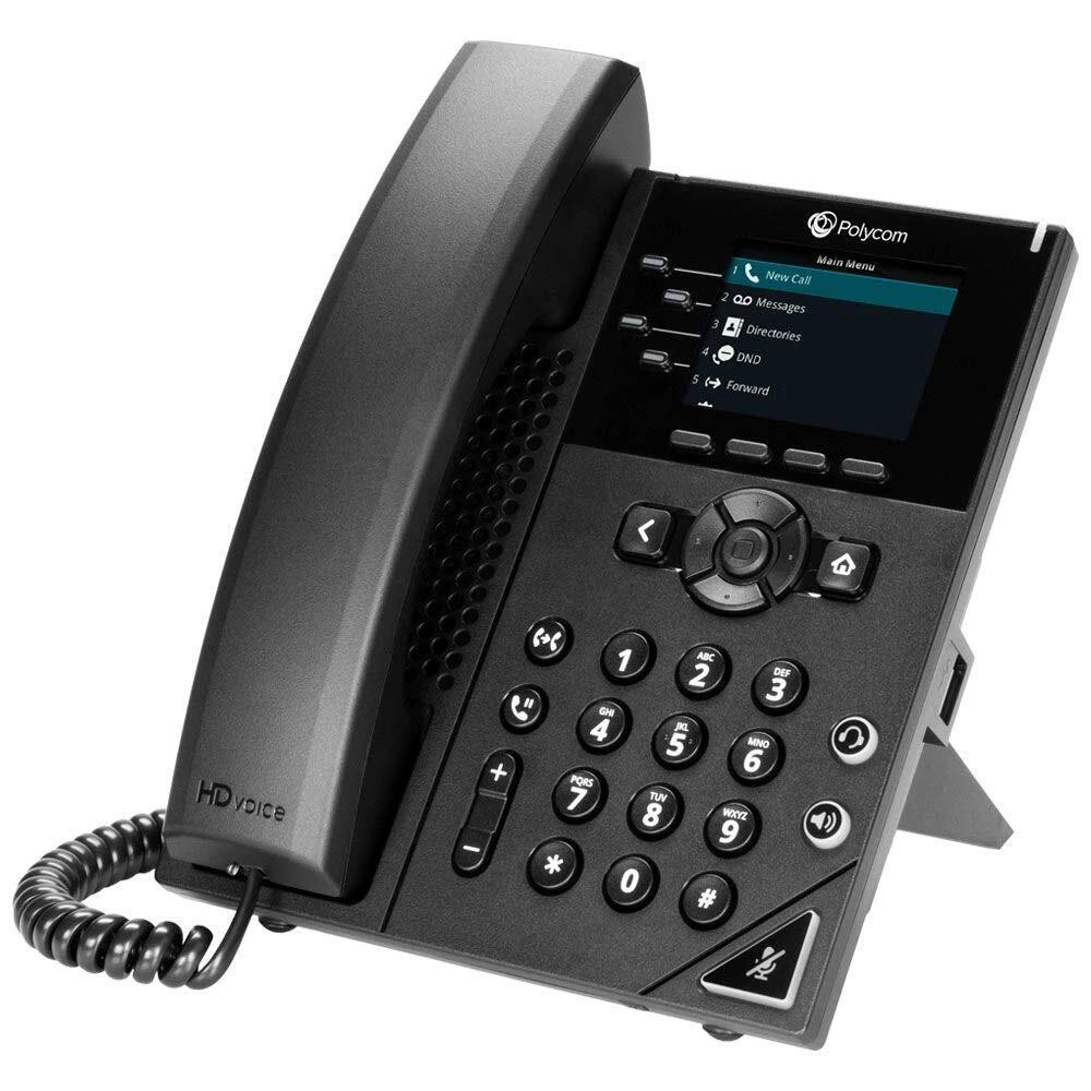 Polycom HD Voice 4 Line IP Desk Phone with Color Display and Gigabit Ethernet