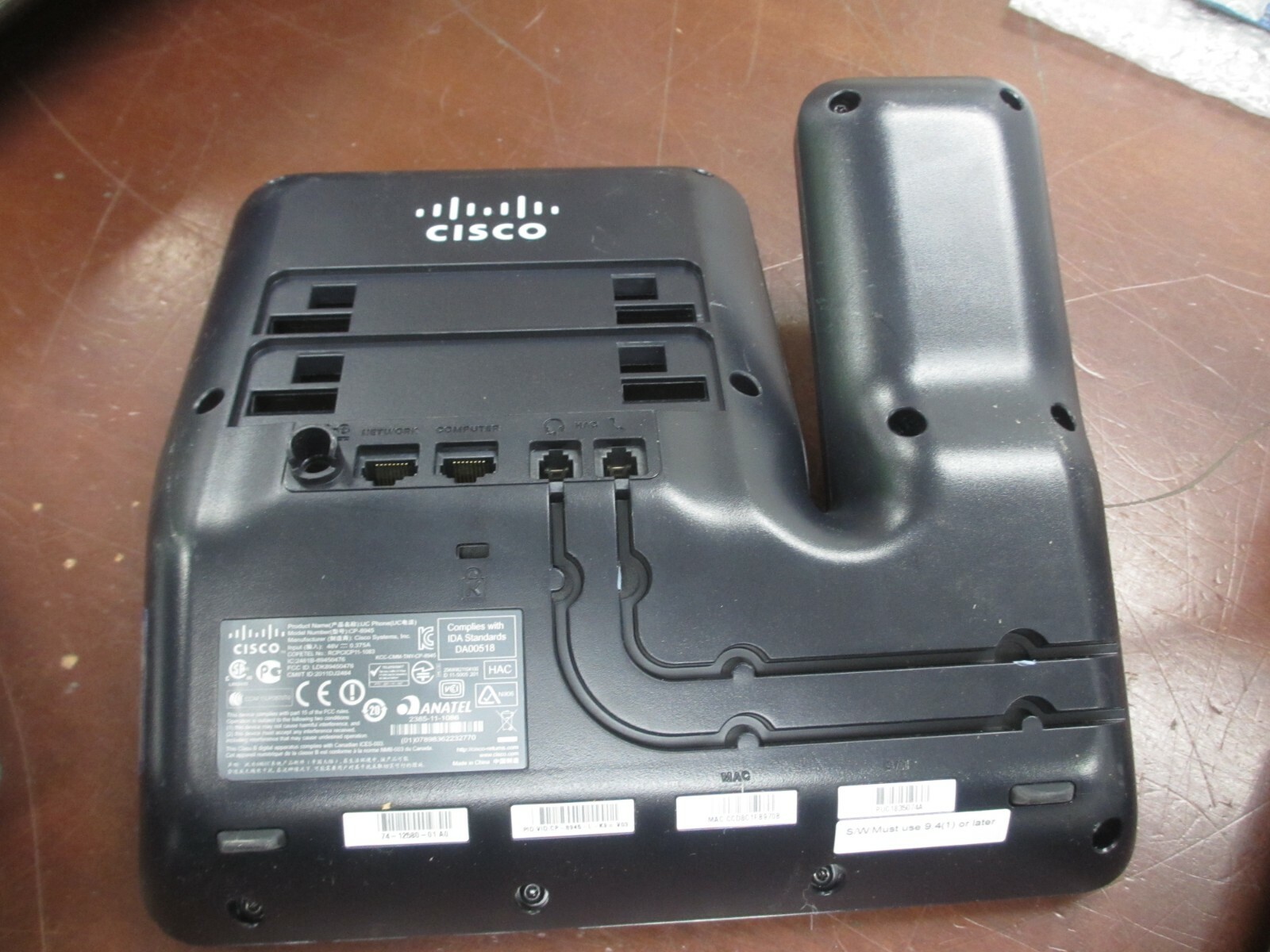 Lot of 8 Cisco CP-8945 IP Video Conference Phone [NO Stand /Handset] ONLY BODY