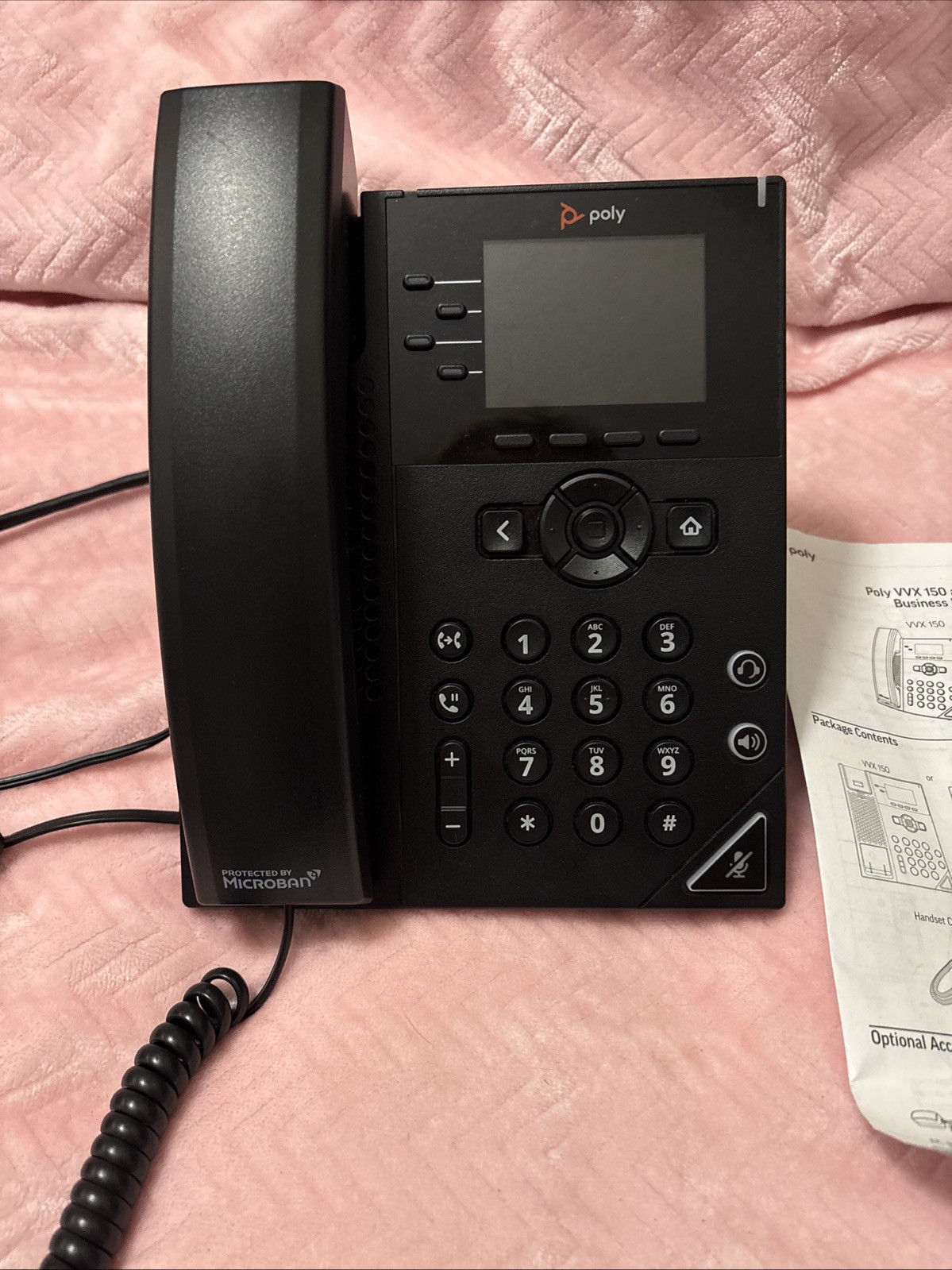 Poly VVX 250 IP Phone Corded Desktop Wall Mountable Black Model