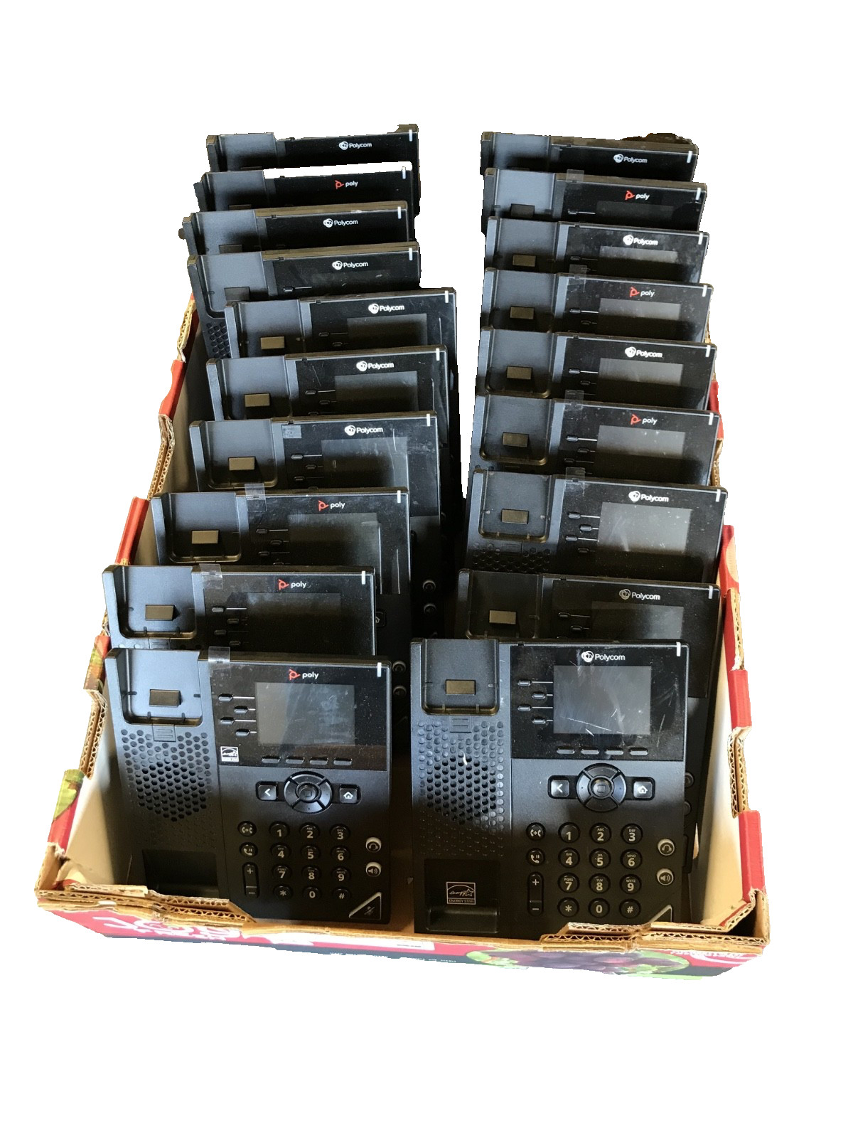 19 X Polycom Poly VVX 250 Business IP Phone 2201-48820-001 *NO HANDSET OR PSU!