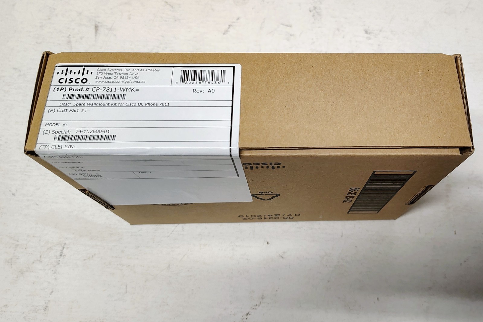 Cisco CP-7811-WMK= Wall Mount Kit for 7811 IP Phone NEW SEALED