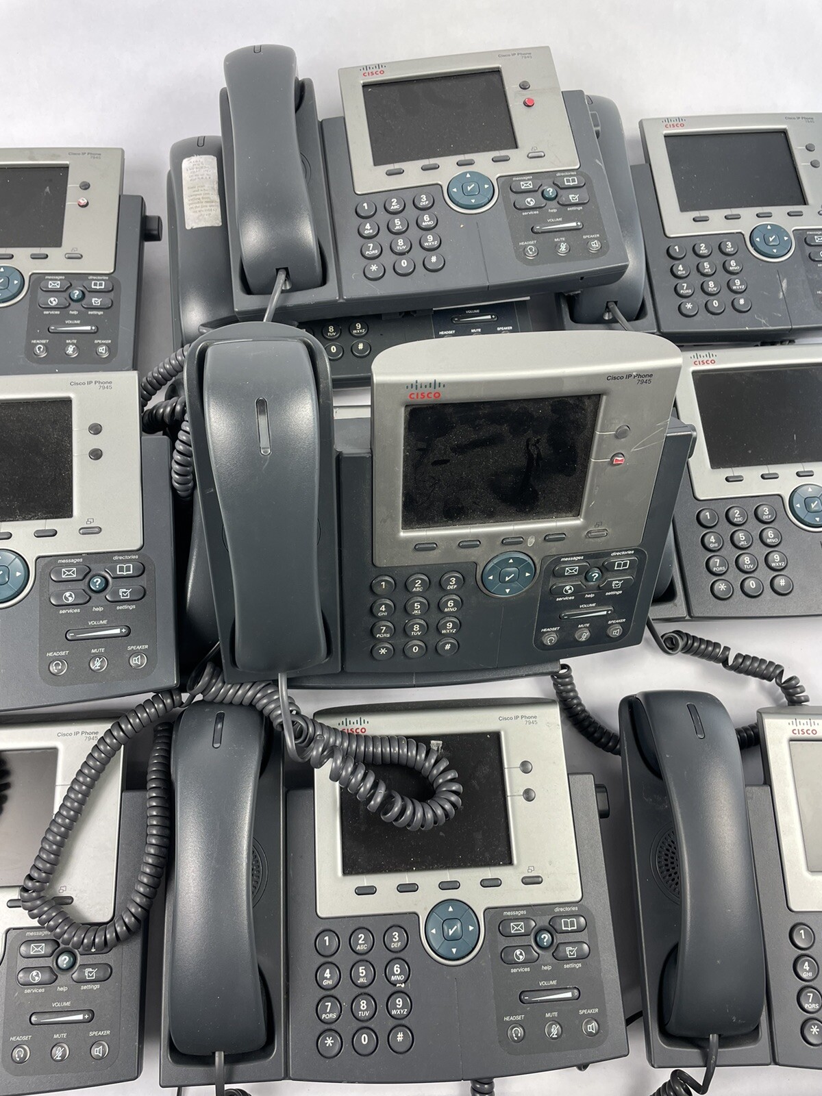 Lot of 15 Cisco CP-7945G 7945 Unified IP Phone Color LCD 5-Inch TFT Display VoIP