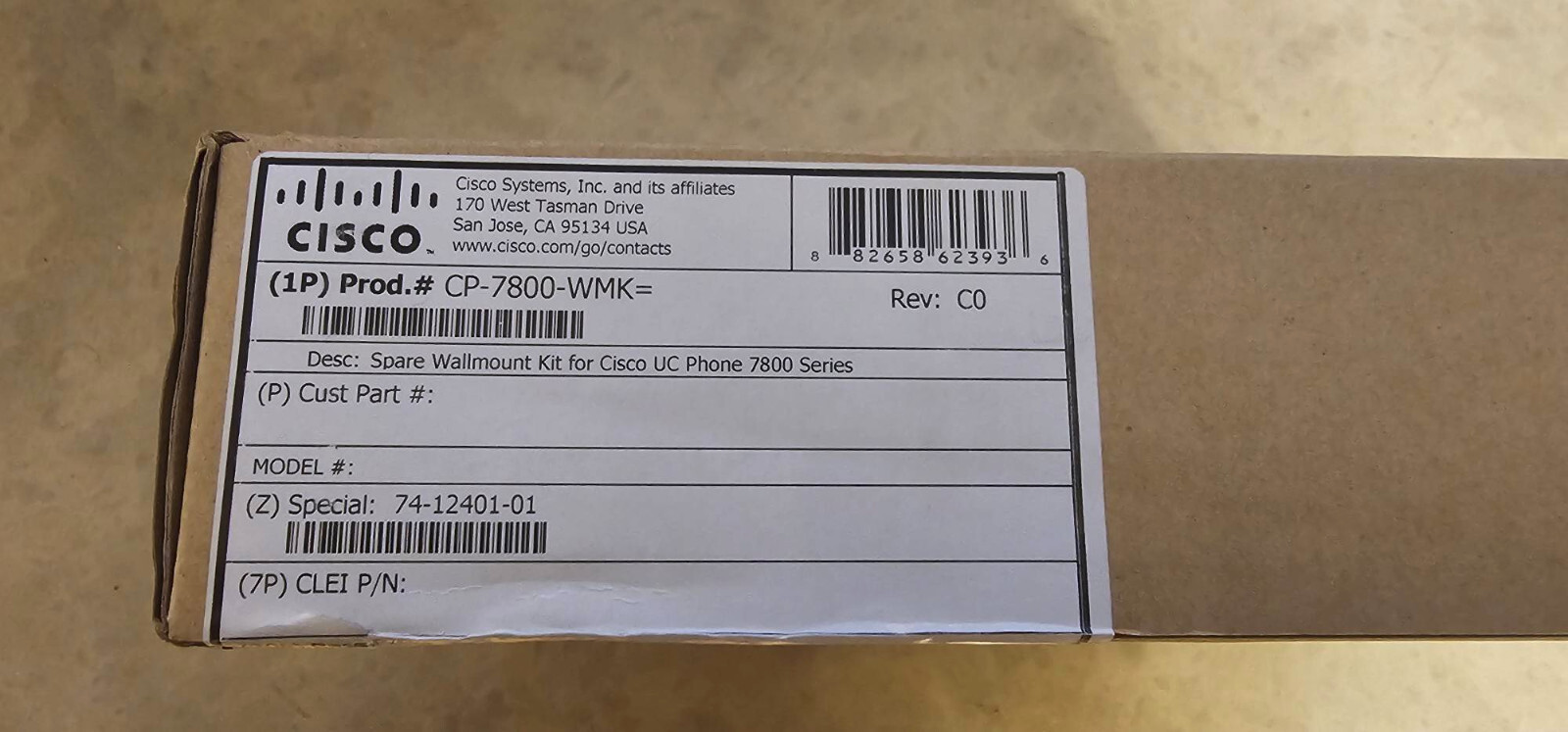 Cisco Wall Mount Kit CP-7800-WMK=