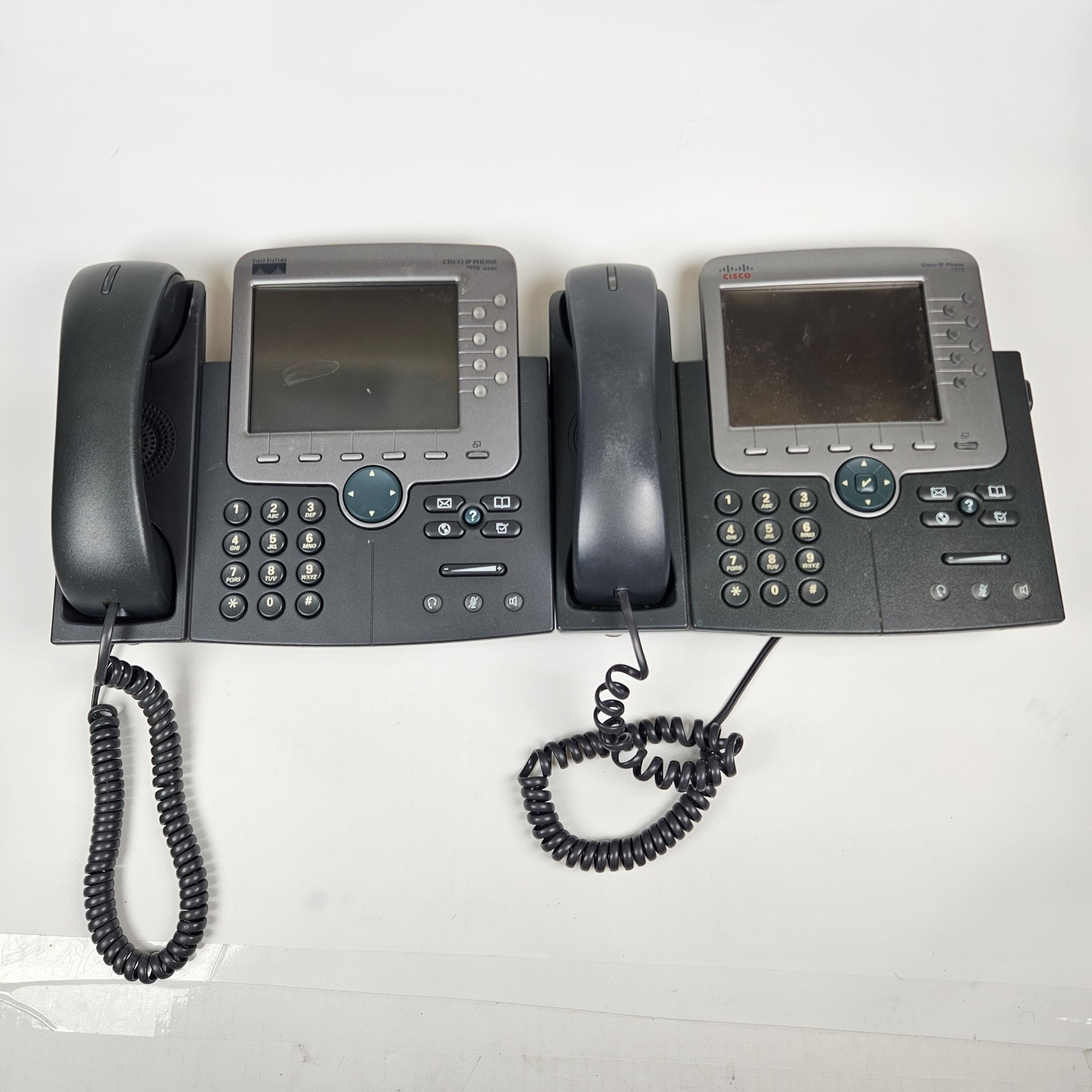 LOF OF 2 – Cisco CP-7975G Unified IP Business Phone 5.6″ Color Display VoIP PoE
