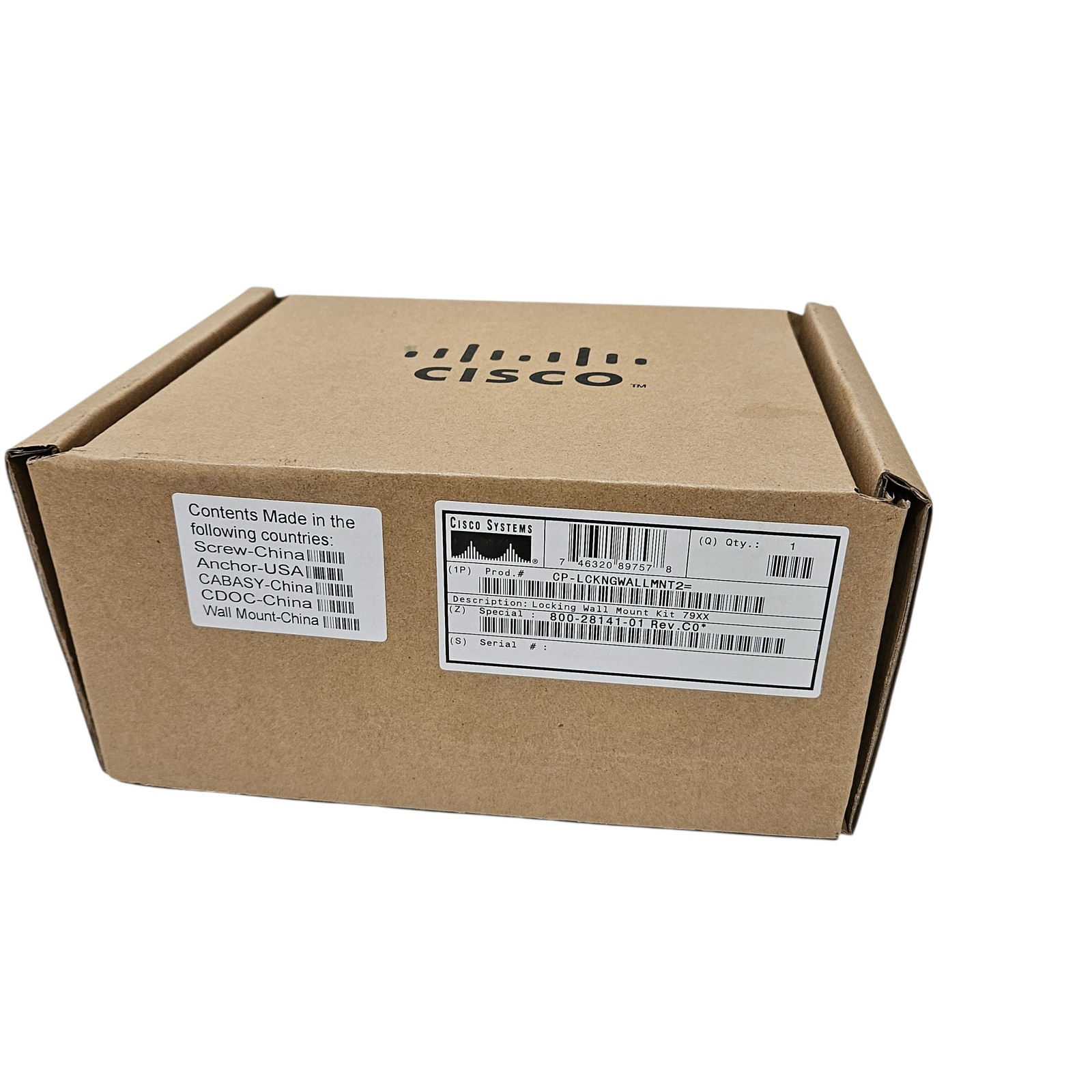 Lot of 5 Cisco CP-LCKNGWALLMNT2 Universal Locking Wall Mount Kit