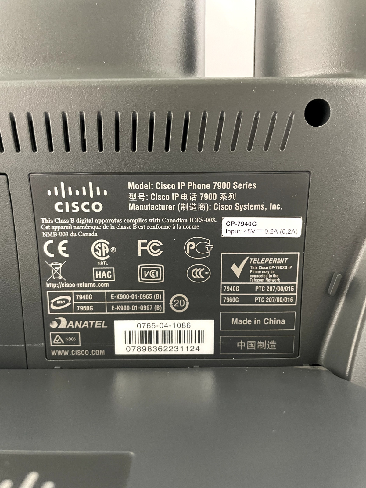 Cisco 7900 Series CP-7941G & 7940G Cisco IP Phone