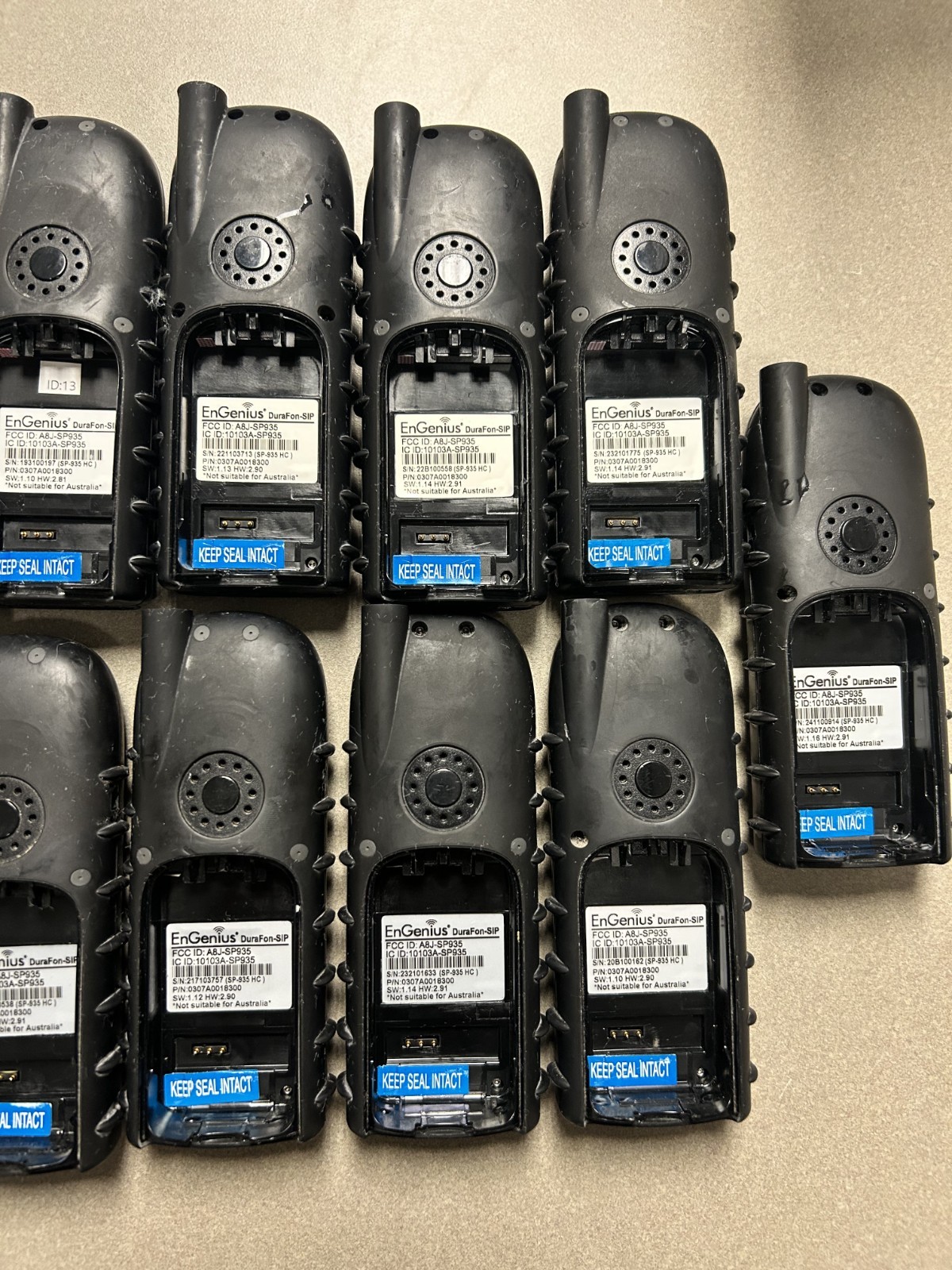 LOT OF 15 ENGENIUS DURAFON SIP * Tested Power On * * No Battery (For parts)