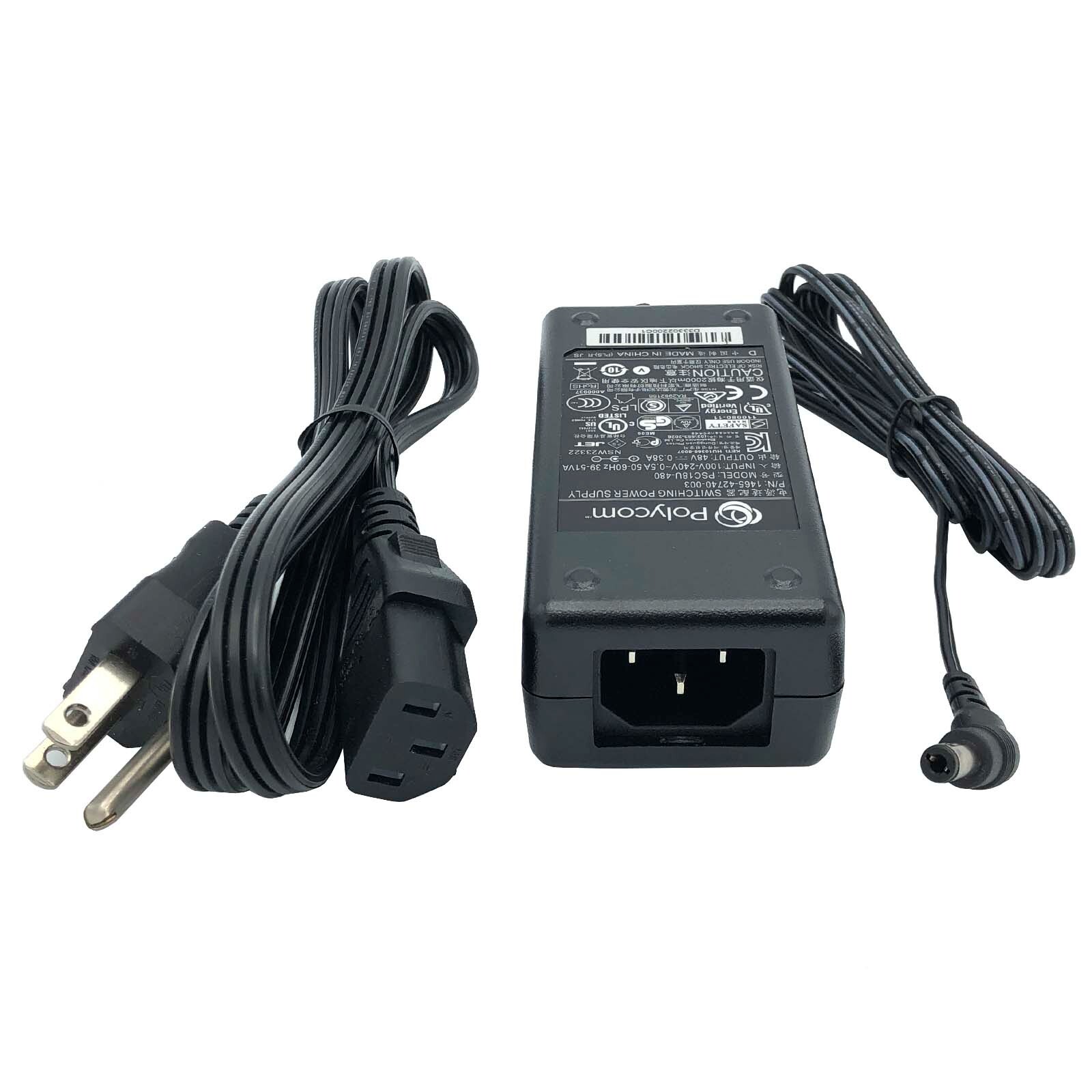 NEW Original Polycom AC Adapter 48V for Polycom VVX300 301 400 401 511 550 601