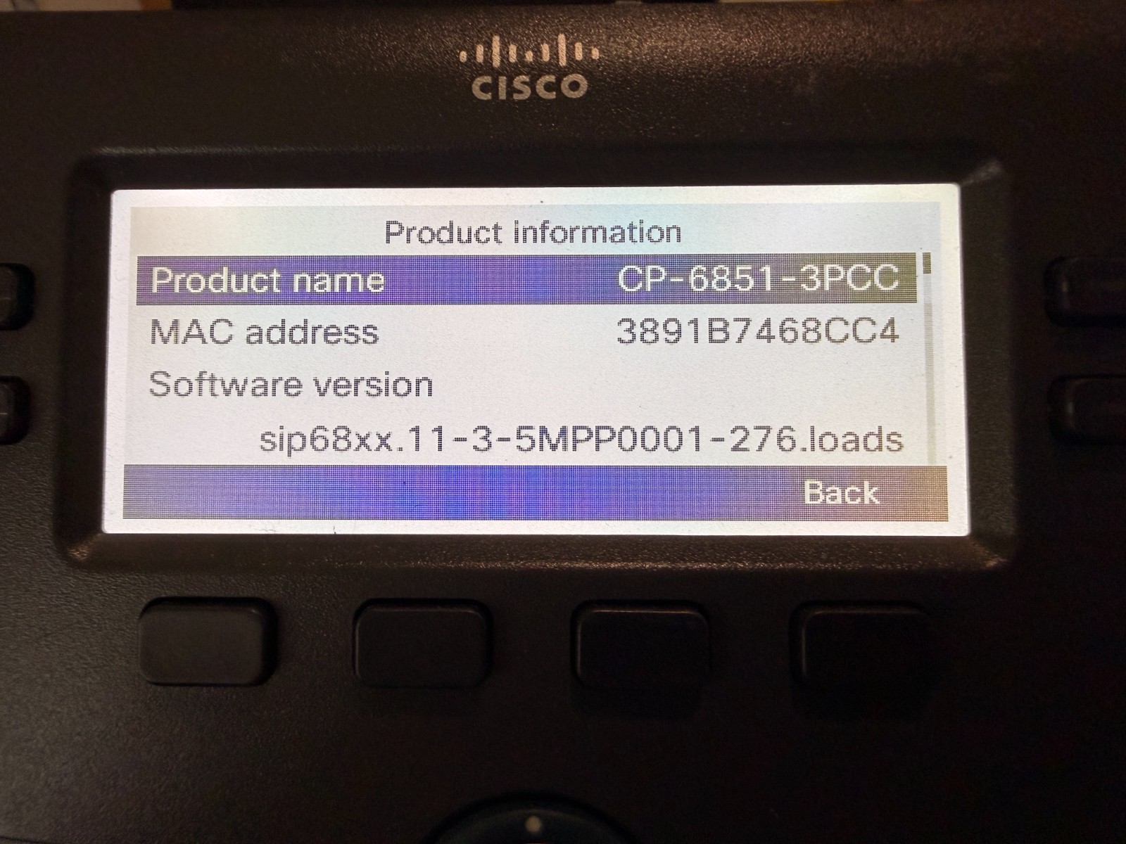 Lot of 6 Cisco CP-6851-3PCC-K9 MPP SIP VoIP IP Phones Factory Reset Tested