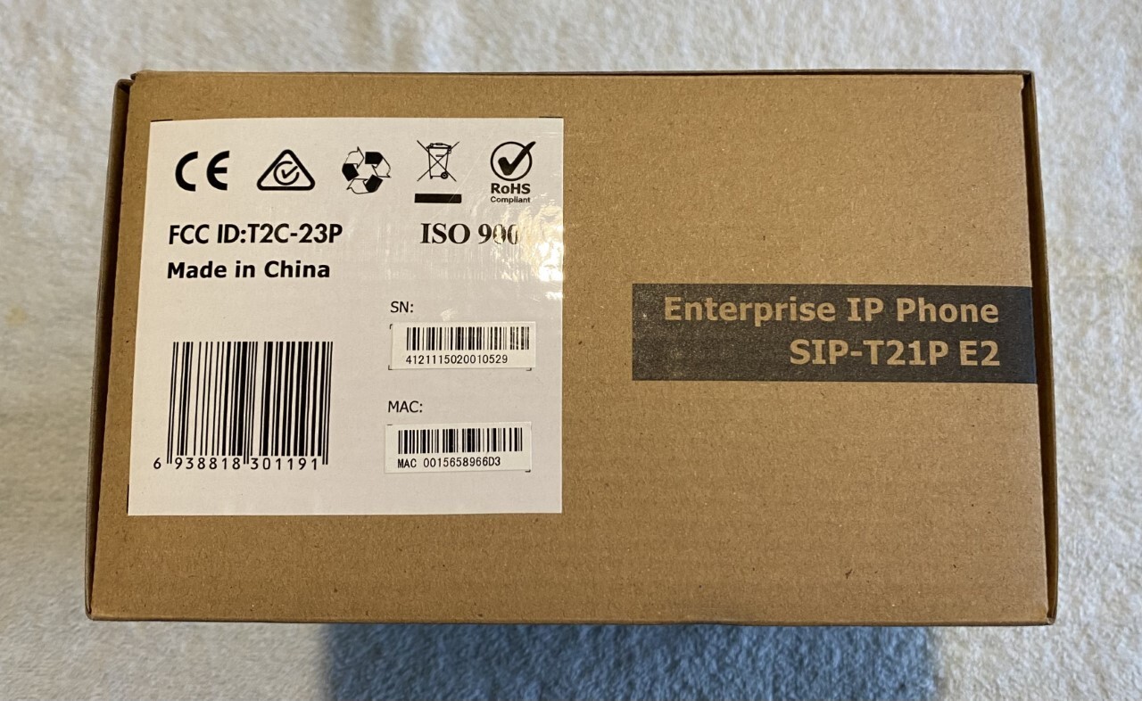 Yealink SIP-T21P E2 VOIP Phone Black 2 Lines 2.3-Inch Graphical Display