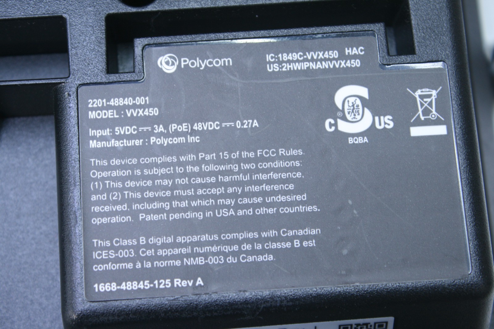 Polycom VVX 450 2201-48840-00 IP PHONE W/ VVX EM 50 Expansion Module T7-A5