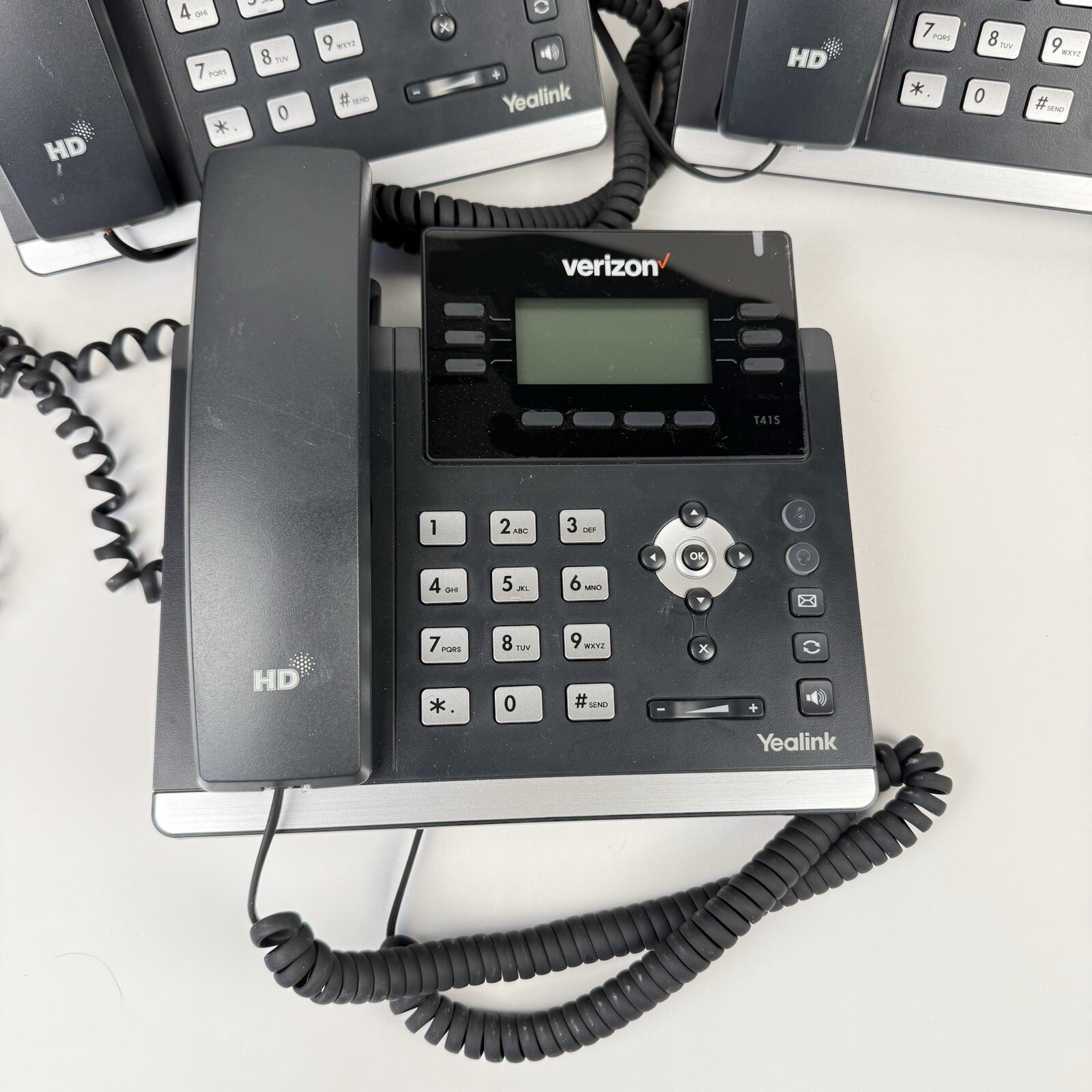 Yealink SIP-T41S POE IP Phone Set Lot of 3 Tested Working Verizon Work Office