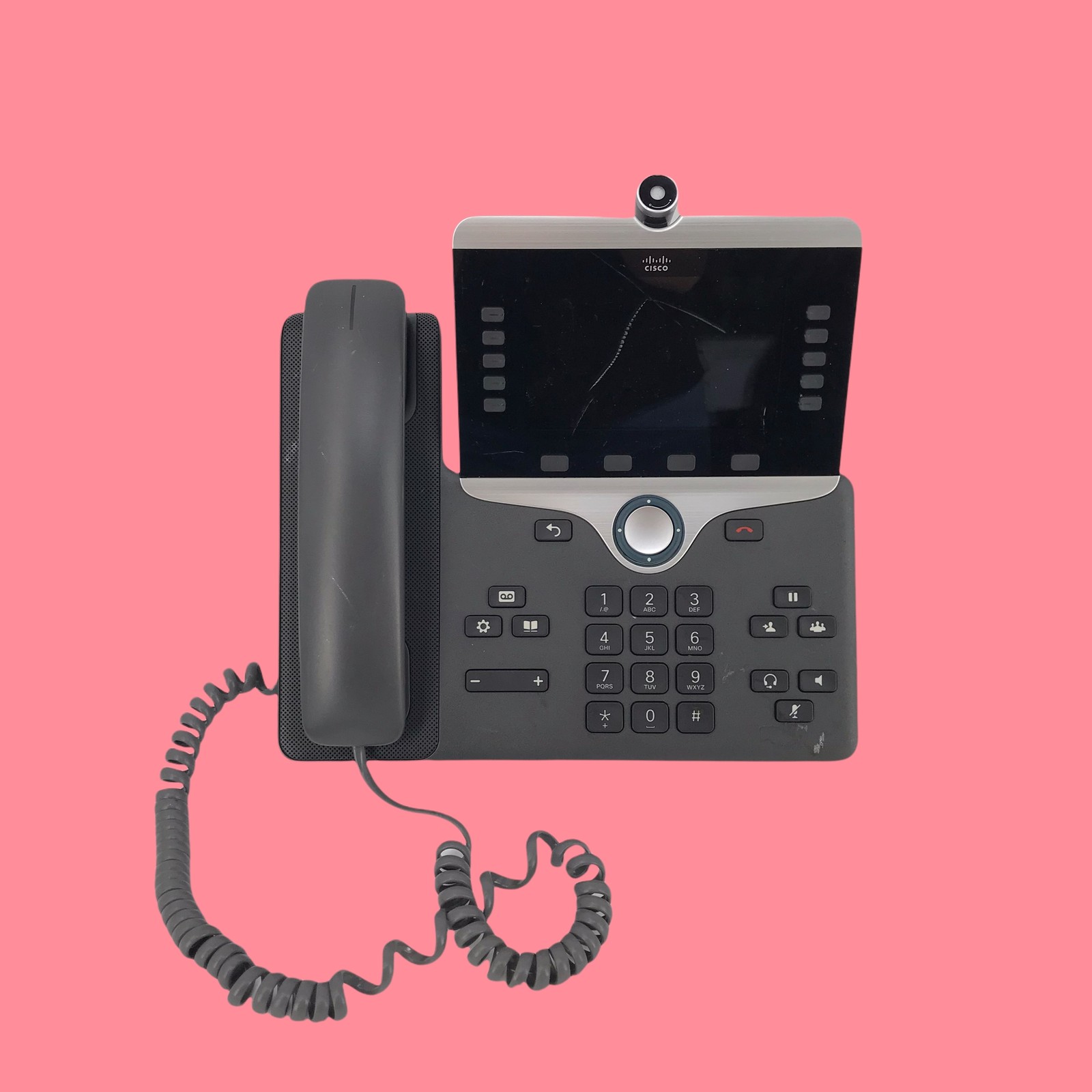 Lot of 2 Cisco CP-8865 Wi-Fi IP VolP Video 720p HD camera Business Desk Phone