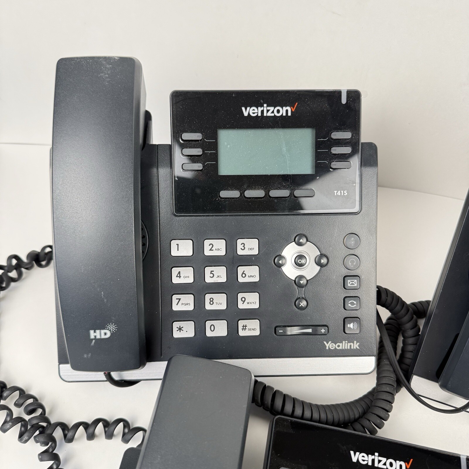 Yealink SIP-T41S POE IP Phone Set Lot of 3 Tested Working Verizon Work Office