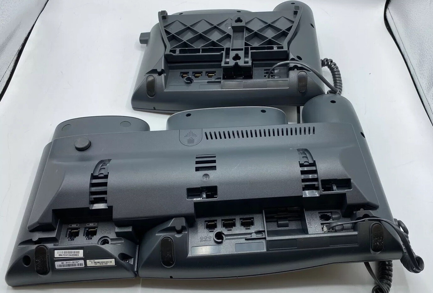 (LOT OF 2) CISCO CP-7965 UNIFIED TELEPHONE IP HANDSET W/1, 7916 EXPANSION MODULE