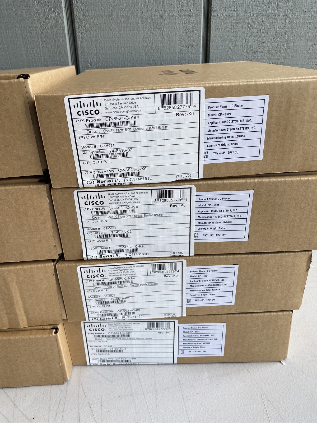 Lot Of 8 Cisco 6921(CP6921CK9) Wired IP Phone – Black No power Supply