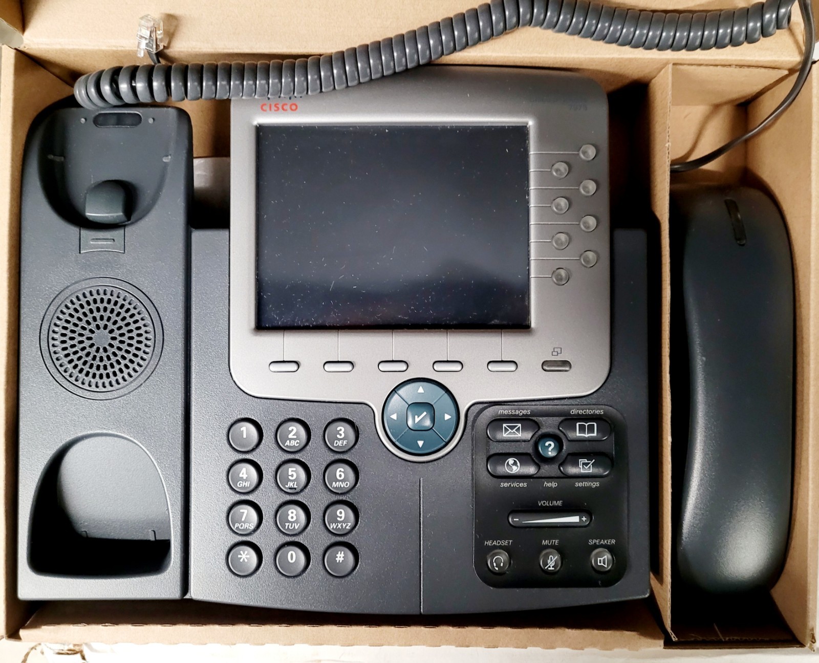 Cisco CP-7975G Unified IP Business Phone 5.6″ Color Display VoIP PoE