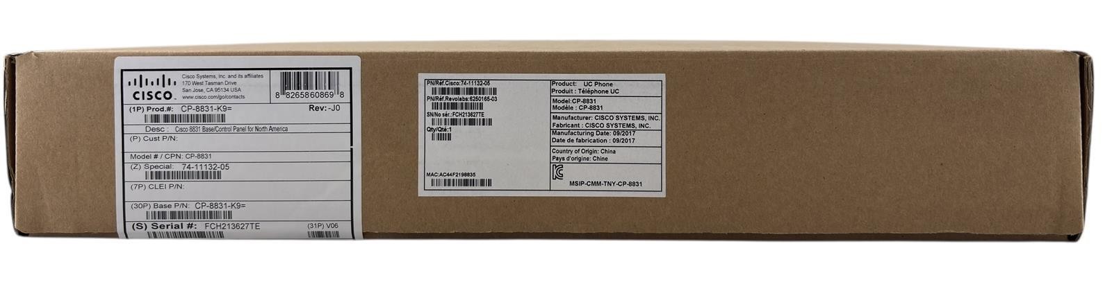 NEW – Open Box – Cisco CP-8831 V06 IP Conference Phone Base & Control Panel