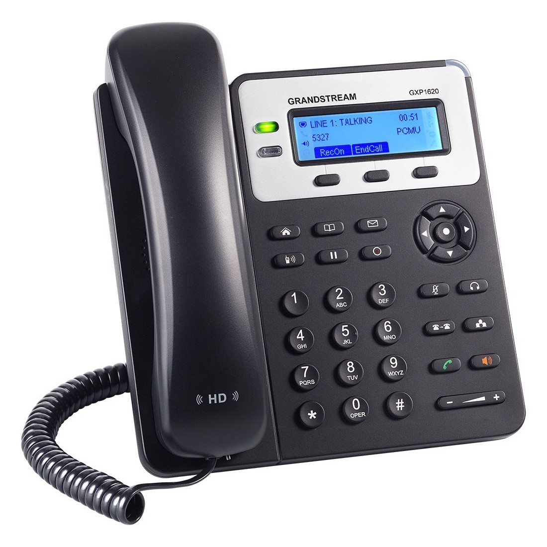 Grandstream GXP1620 IP Phone – Corded – Wall Mountable – Black