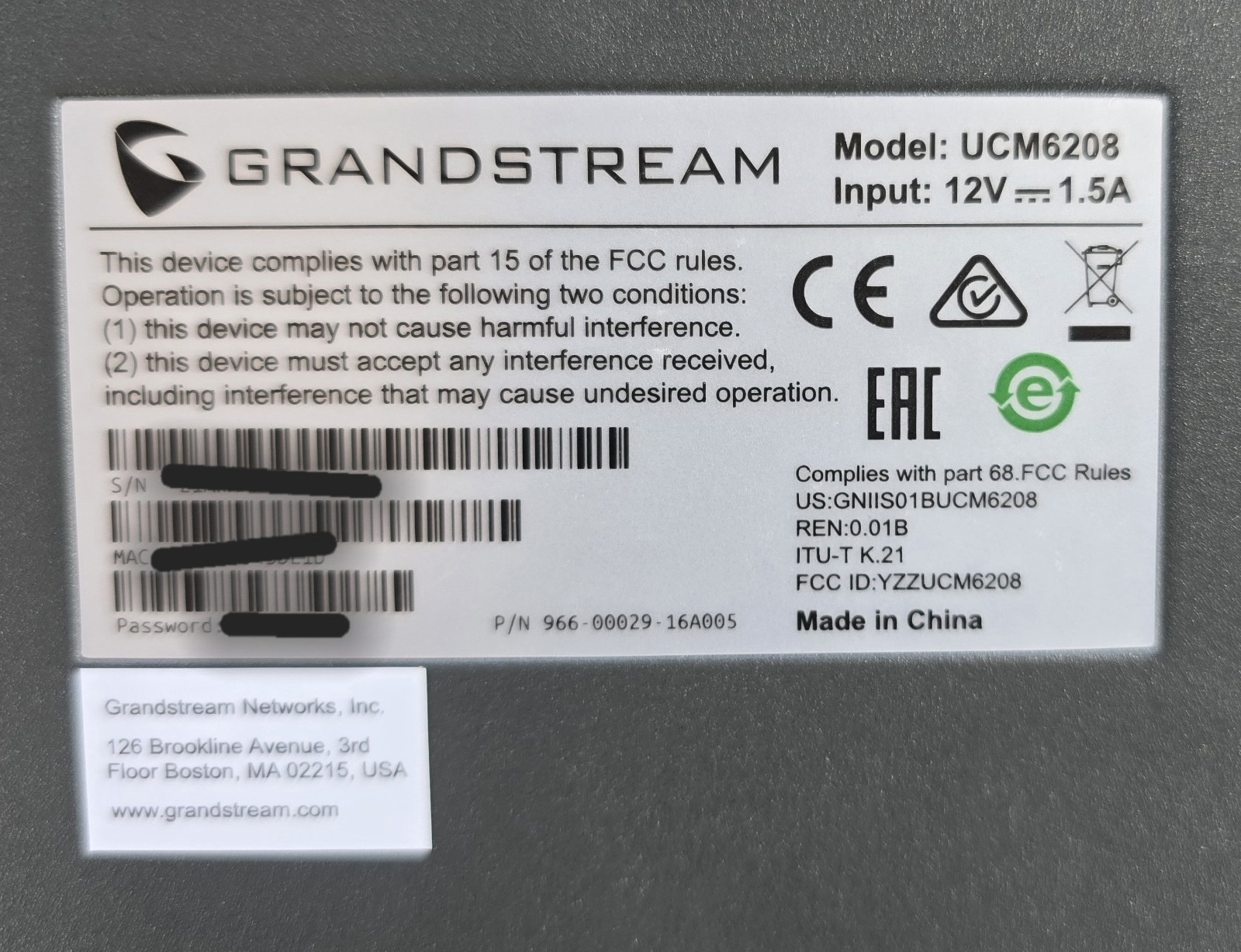 Grandstream UCM6208