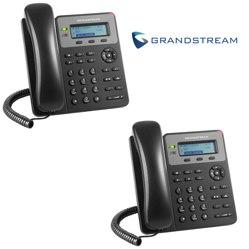2 Pack Set Grandstream Small Business 1-LIne IP Phone with PoE LCD GXP1615