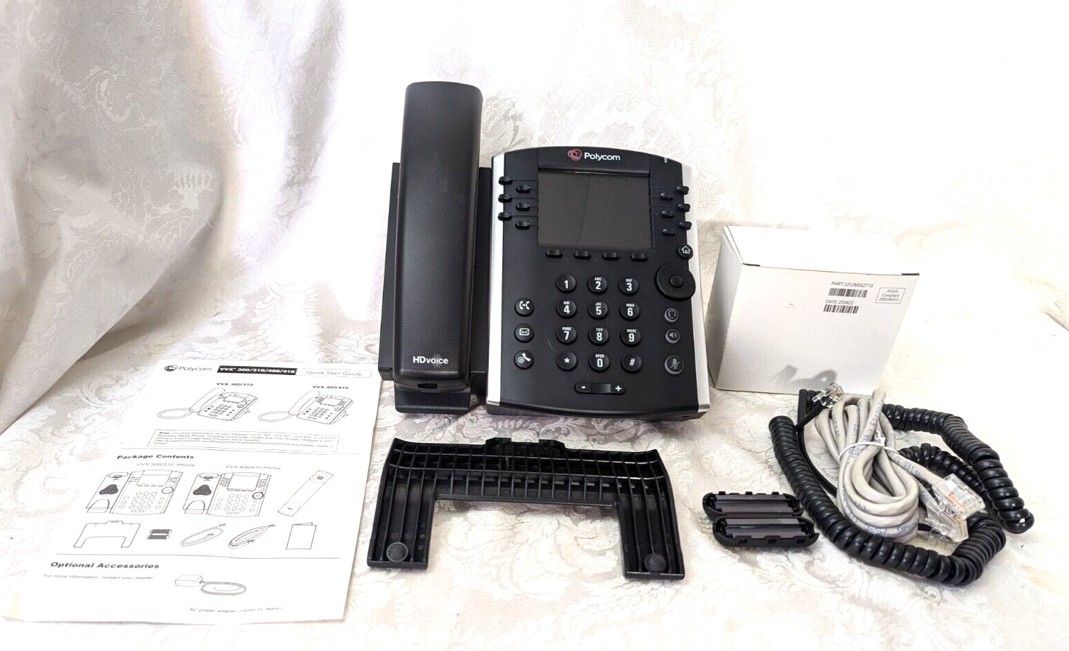Polycom VVX410 12 Line Skype Desktop Business Phone with HD Voice 2200-46162-025