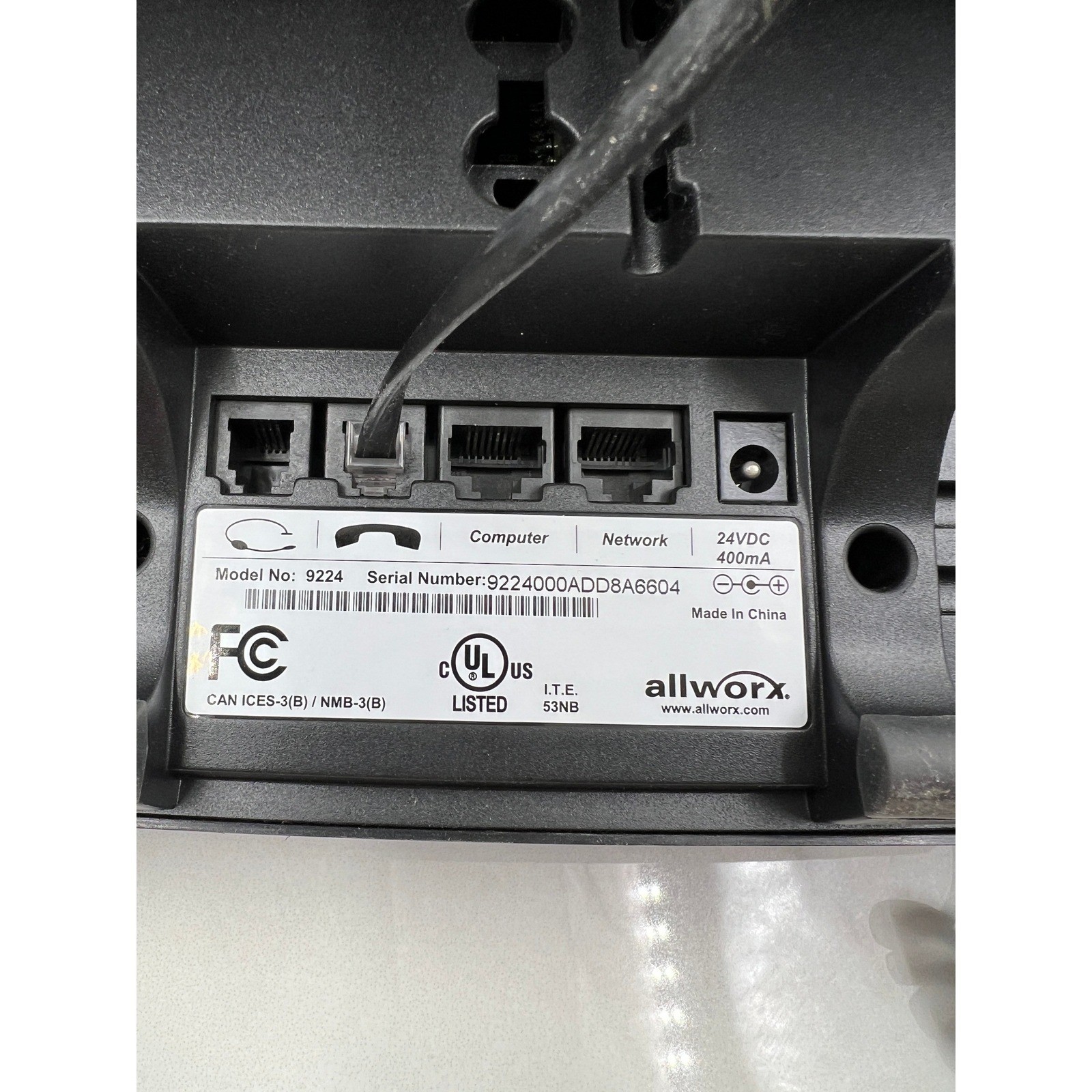 Allworx Phones 9224 Dual VoIP IP Office Phone System Desk Telephone Lot of 2