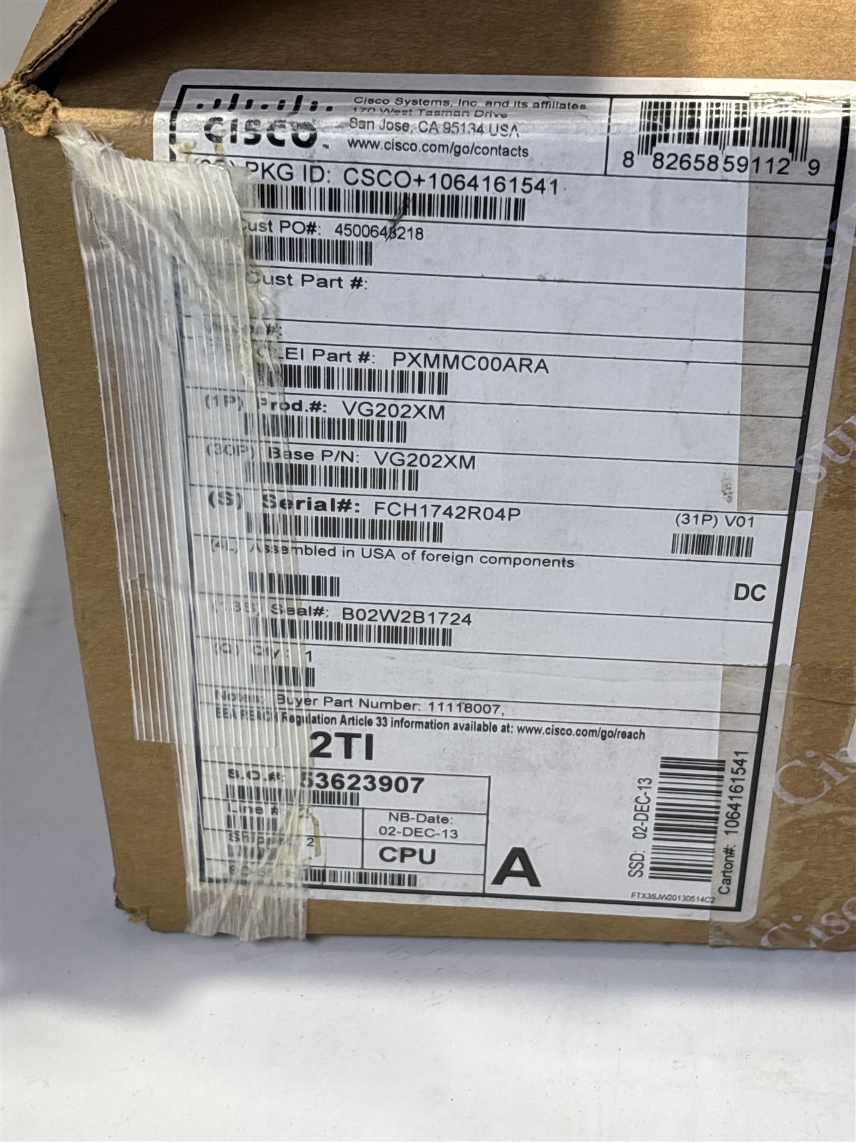 New Open Box Cisco VG202XM Analog Voice Gateway VoIP
