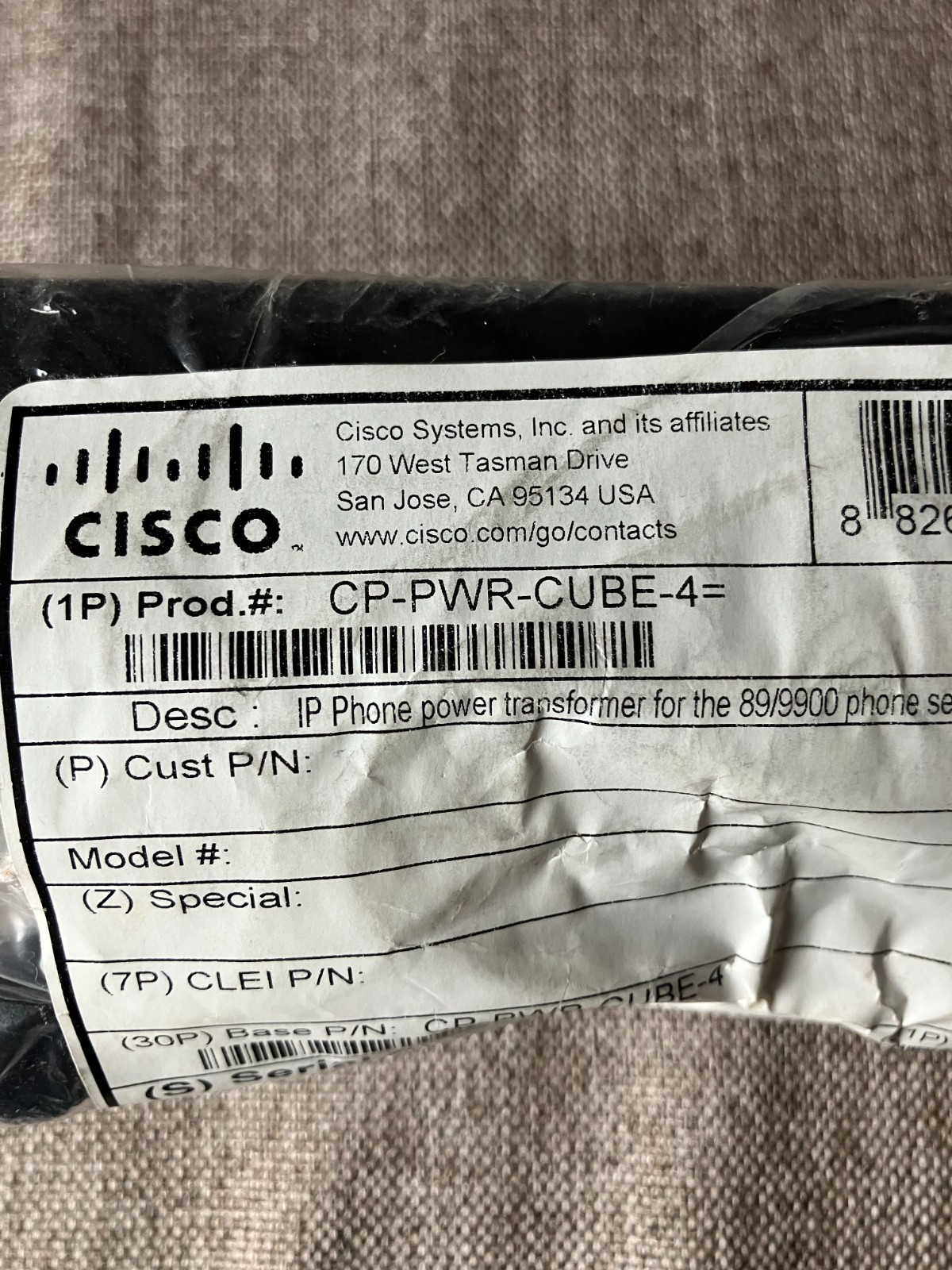 New! Genuine Cisco 8900 9900 IP Phone Power Supply AC Adapter CP-PWR-CUBE-4