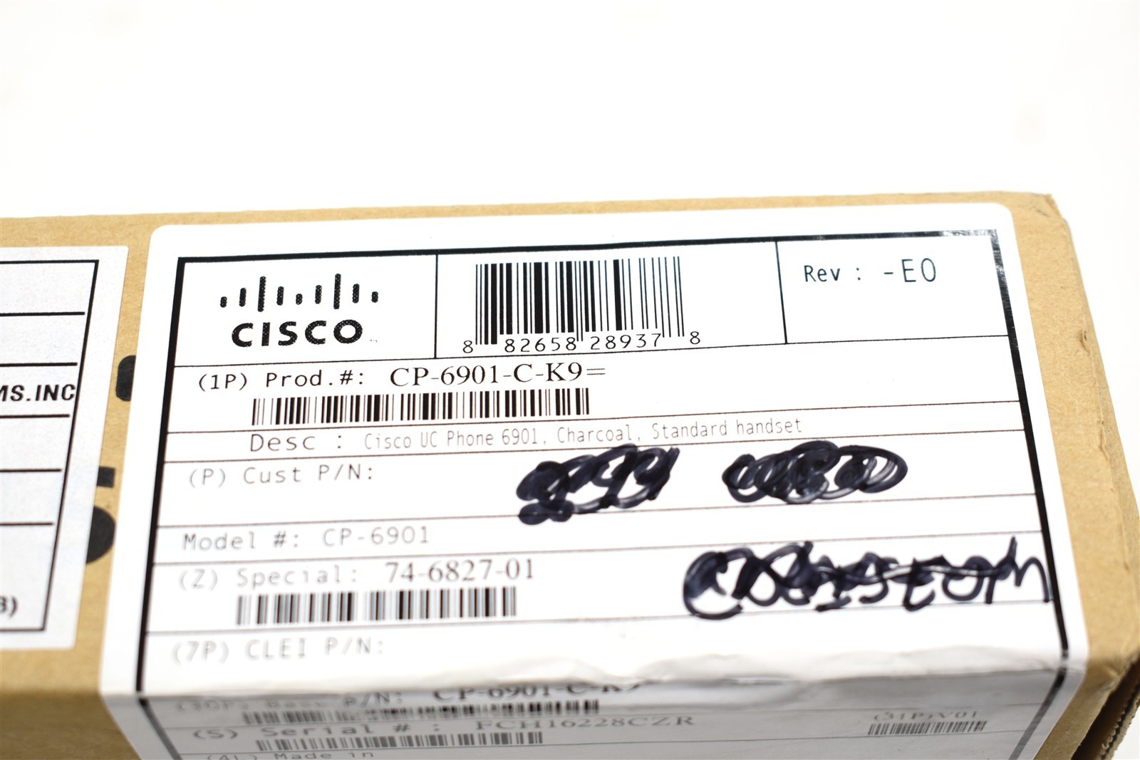 Cisco CP-6901-C-K9= Unified 6901 Standard Handset IP Phone