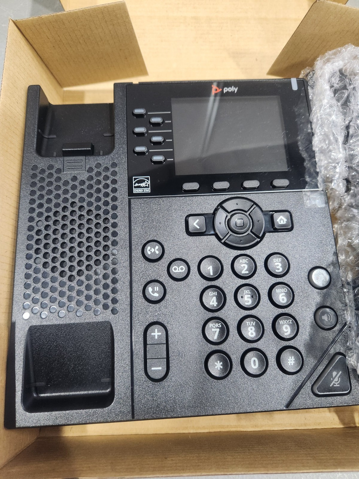 Poly VVX 350 IP Phone Corded Corded Desktop Wall Mountable Black 89B68AA
