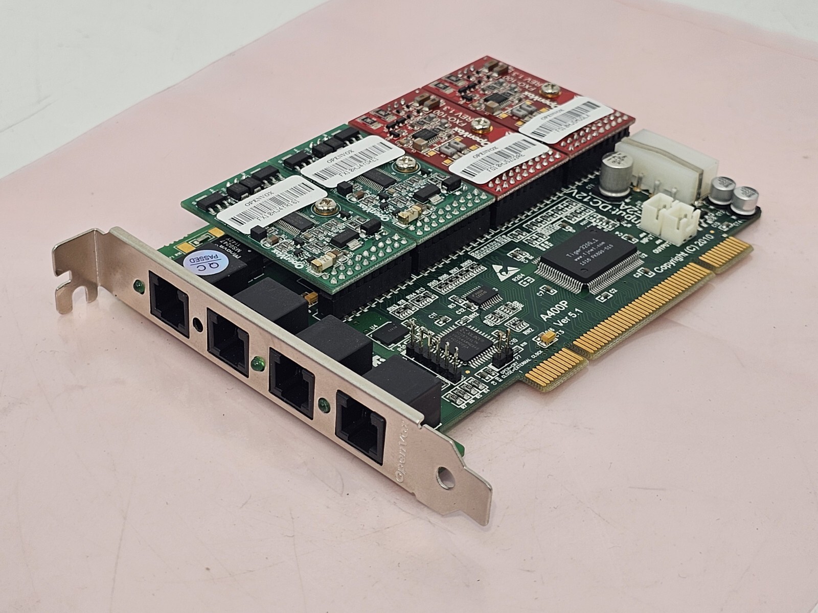 New Open Box OpenVox A400P 4 Port Analog PCI card + 2 FXS + 2 FXO
