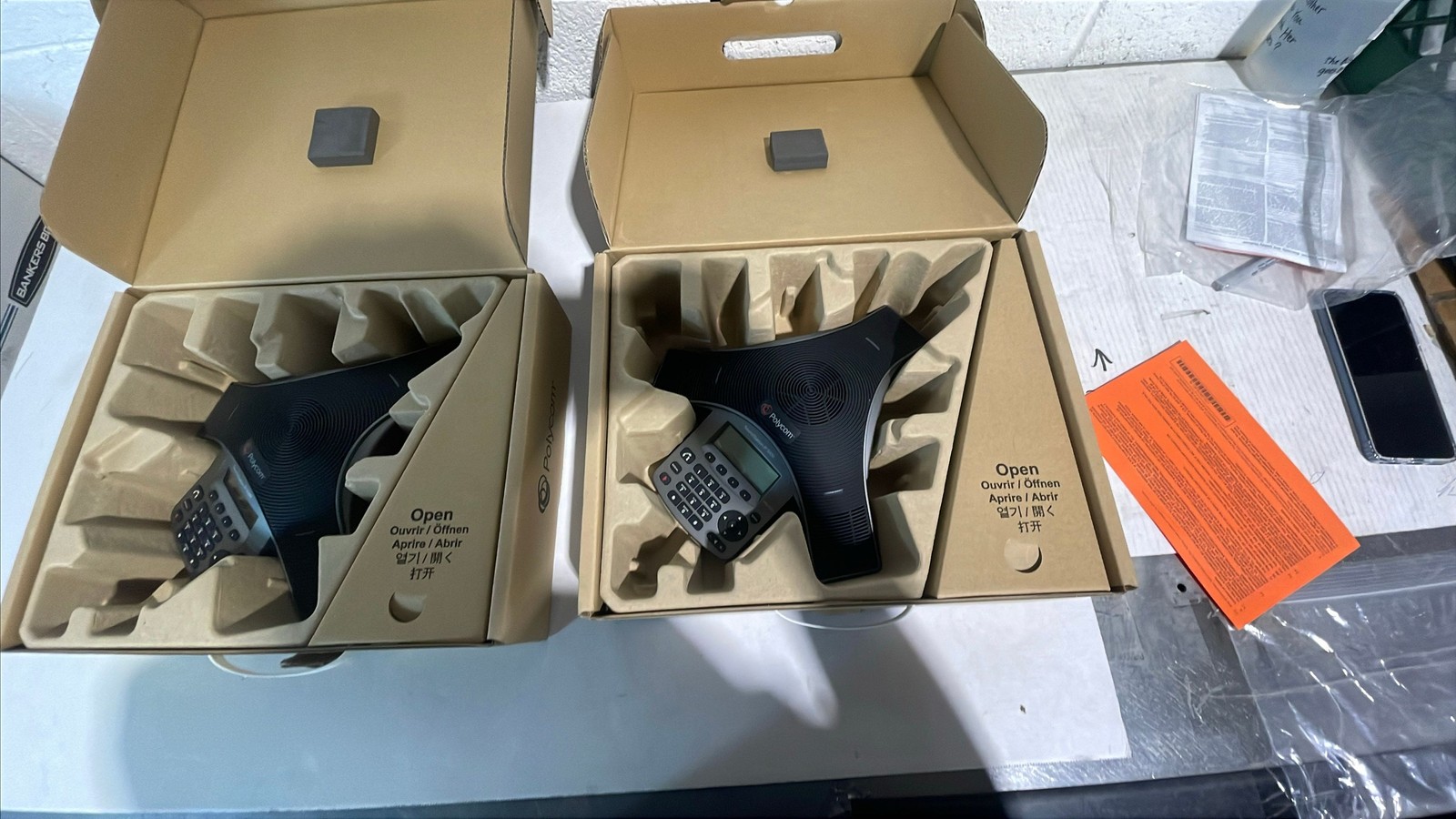 Polycom SoundStation IP 5000 VoIP PoE HD Voice SIP Conference Phone Lot of 2