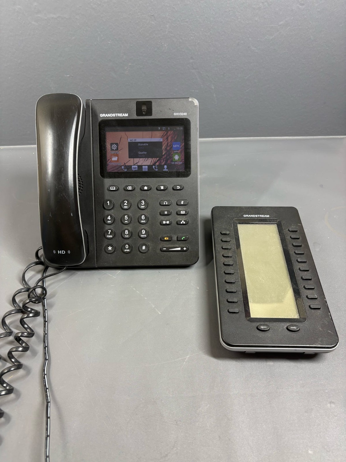 Grandstream GXV3240 Android IP Video Phone w/ GBX3240 Expansion Module Tested
