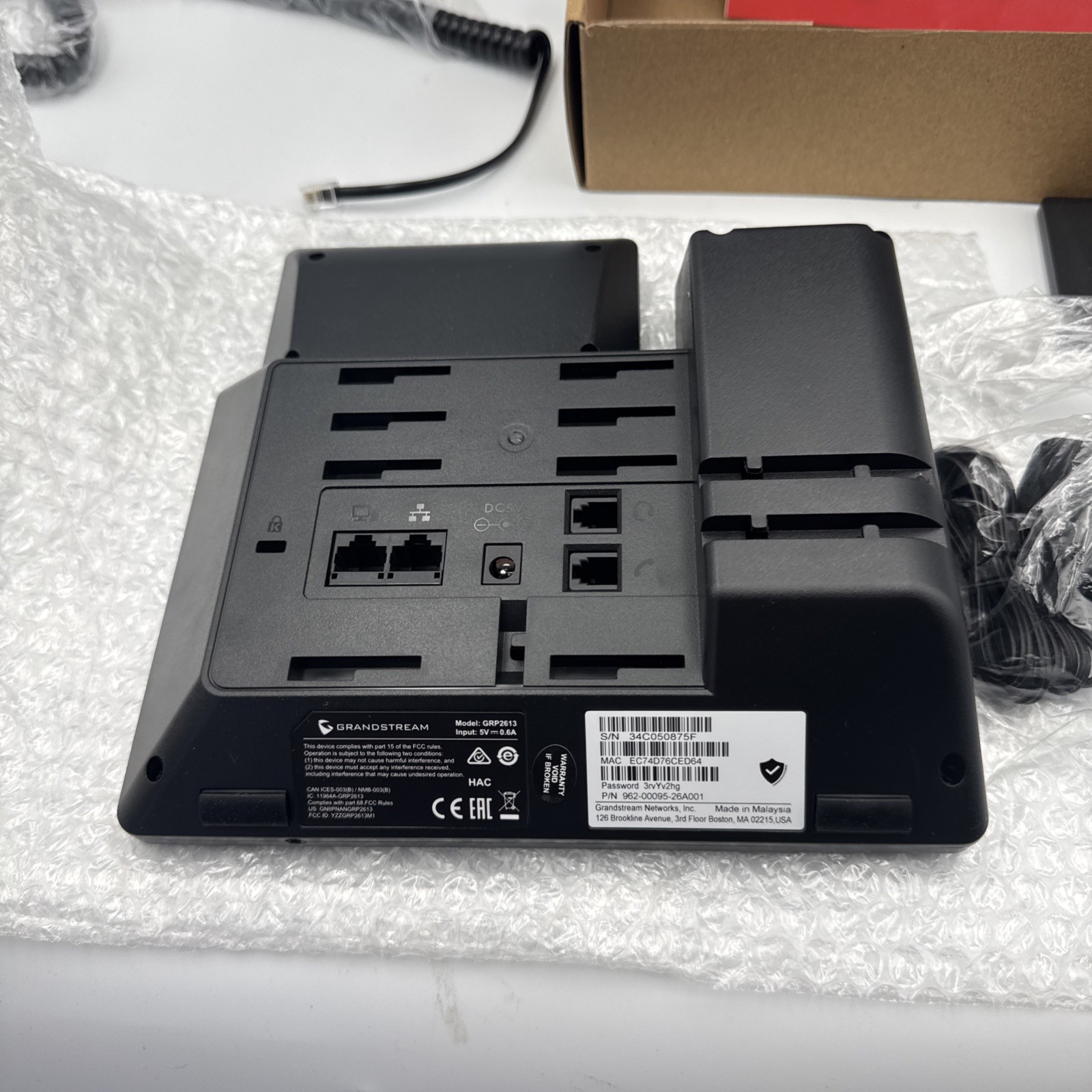 Grandstream GRP2613 3 SIP Carrier-Grade IP Phone PoE Gigabit Color Screen New